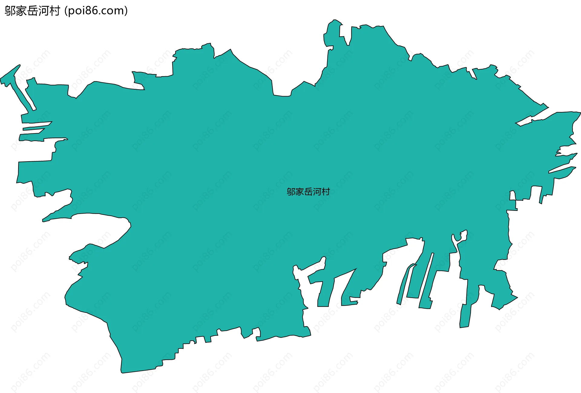 邬家岳河村边界地图