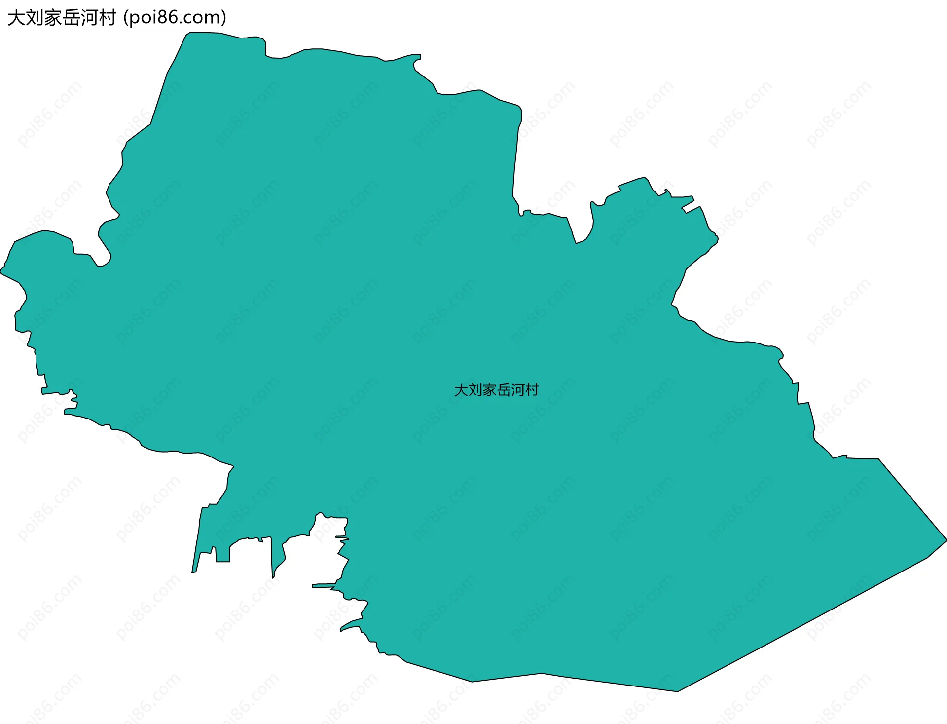 大刘家岳河村边界地图