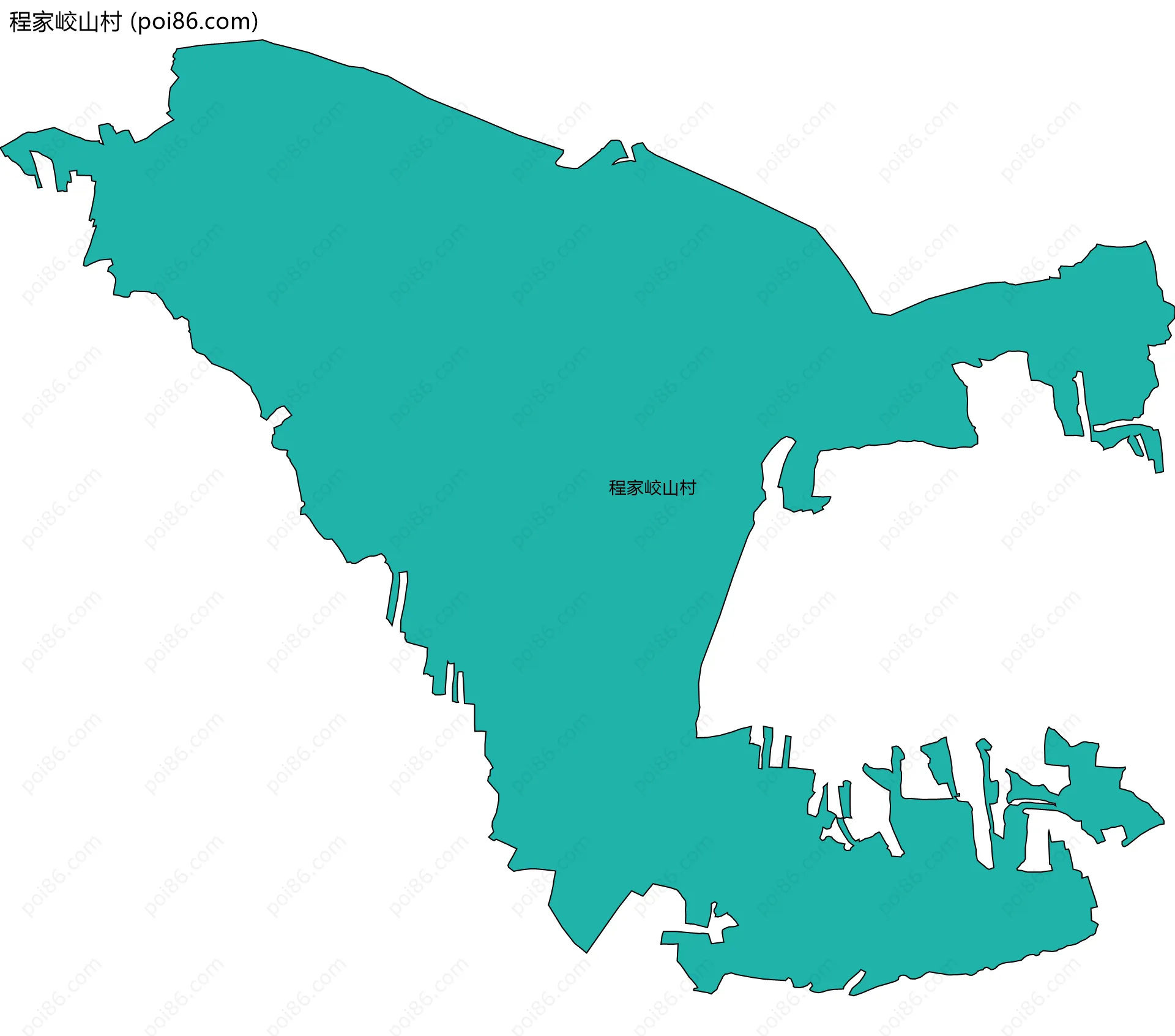 程家峧山村边界地图