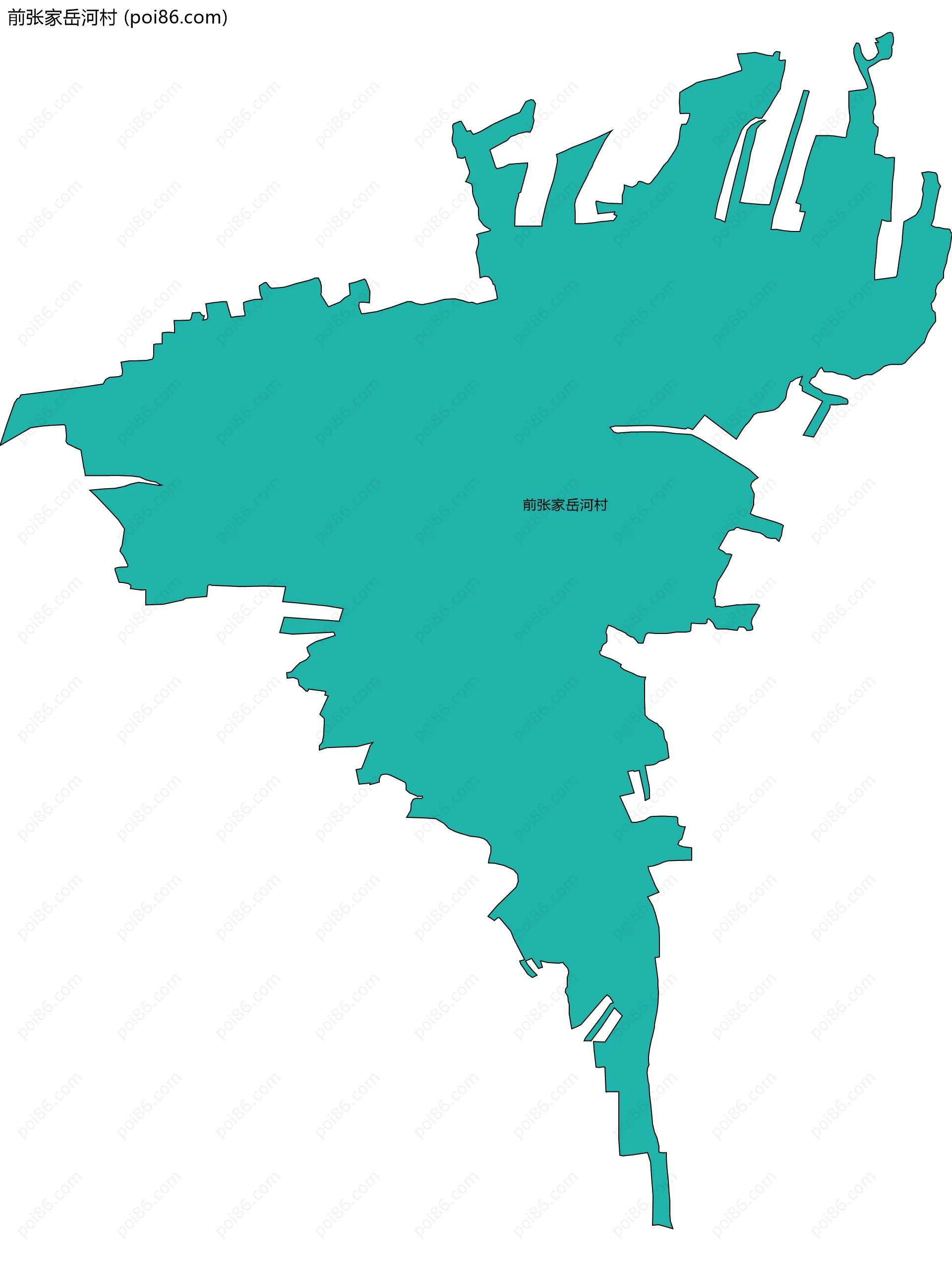 前张家岳河村边界地图