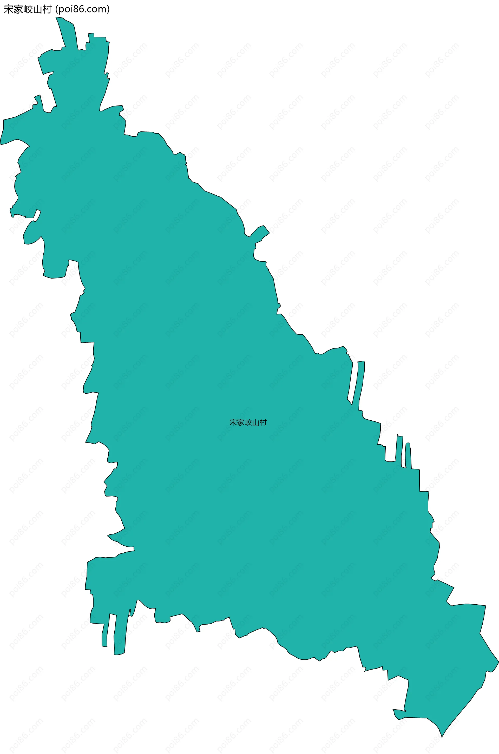 宋家峧山村边界地图