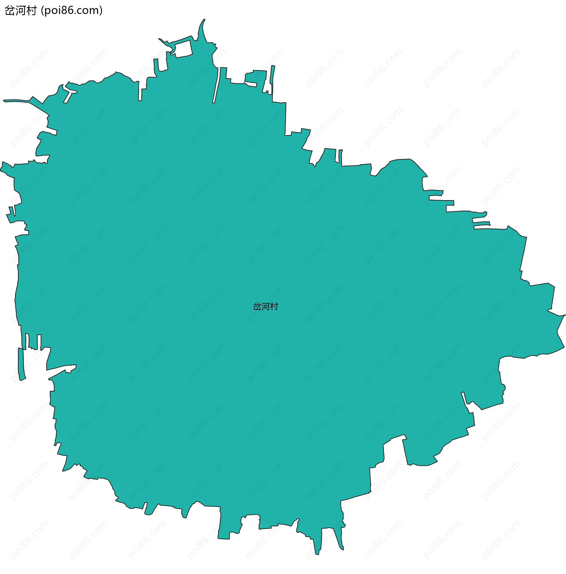 岔河村边界地图
