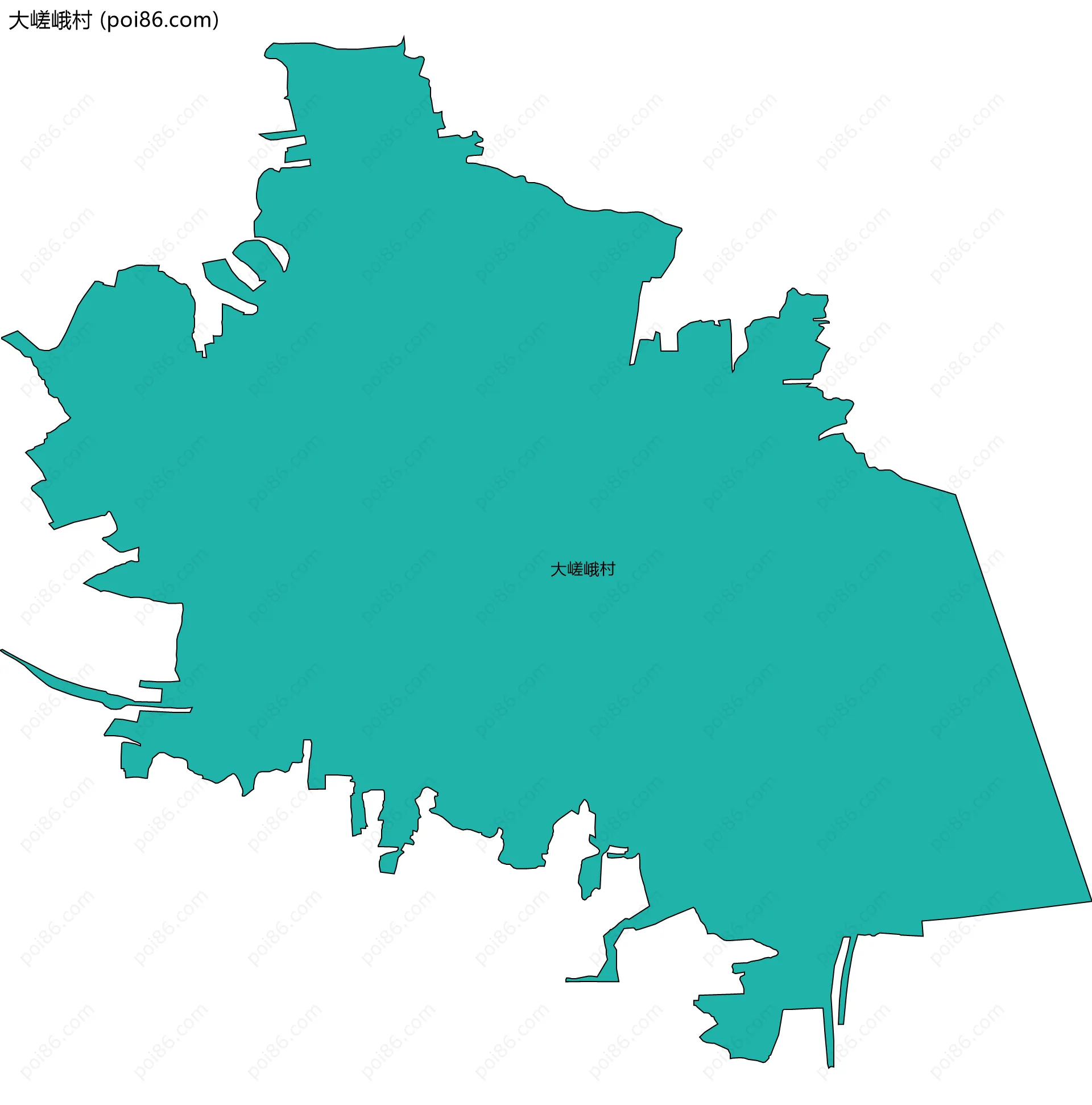 大嵯峨村边界地图