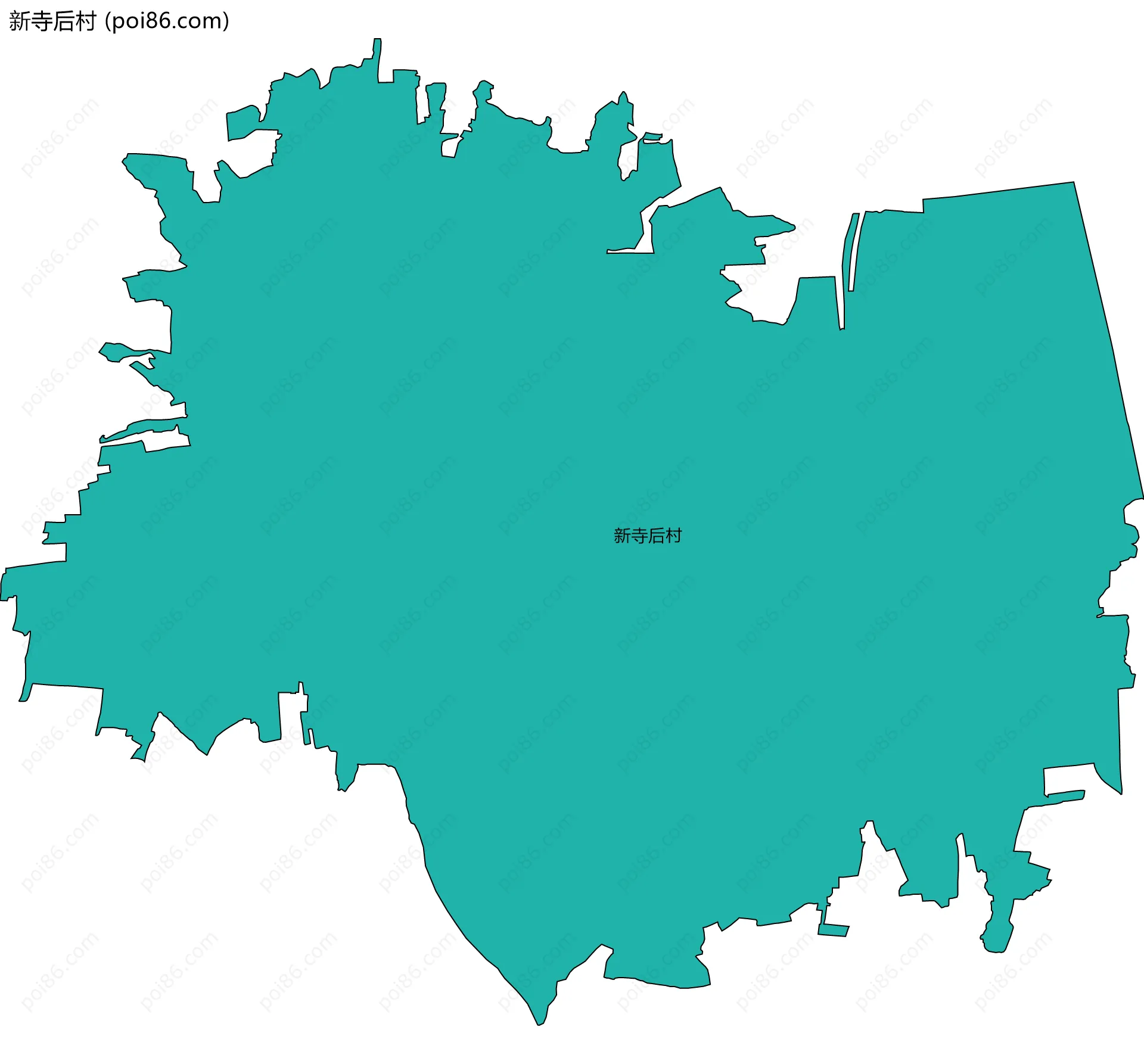 新寺后村边界地图