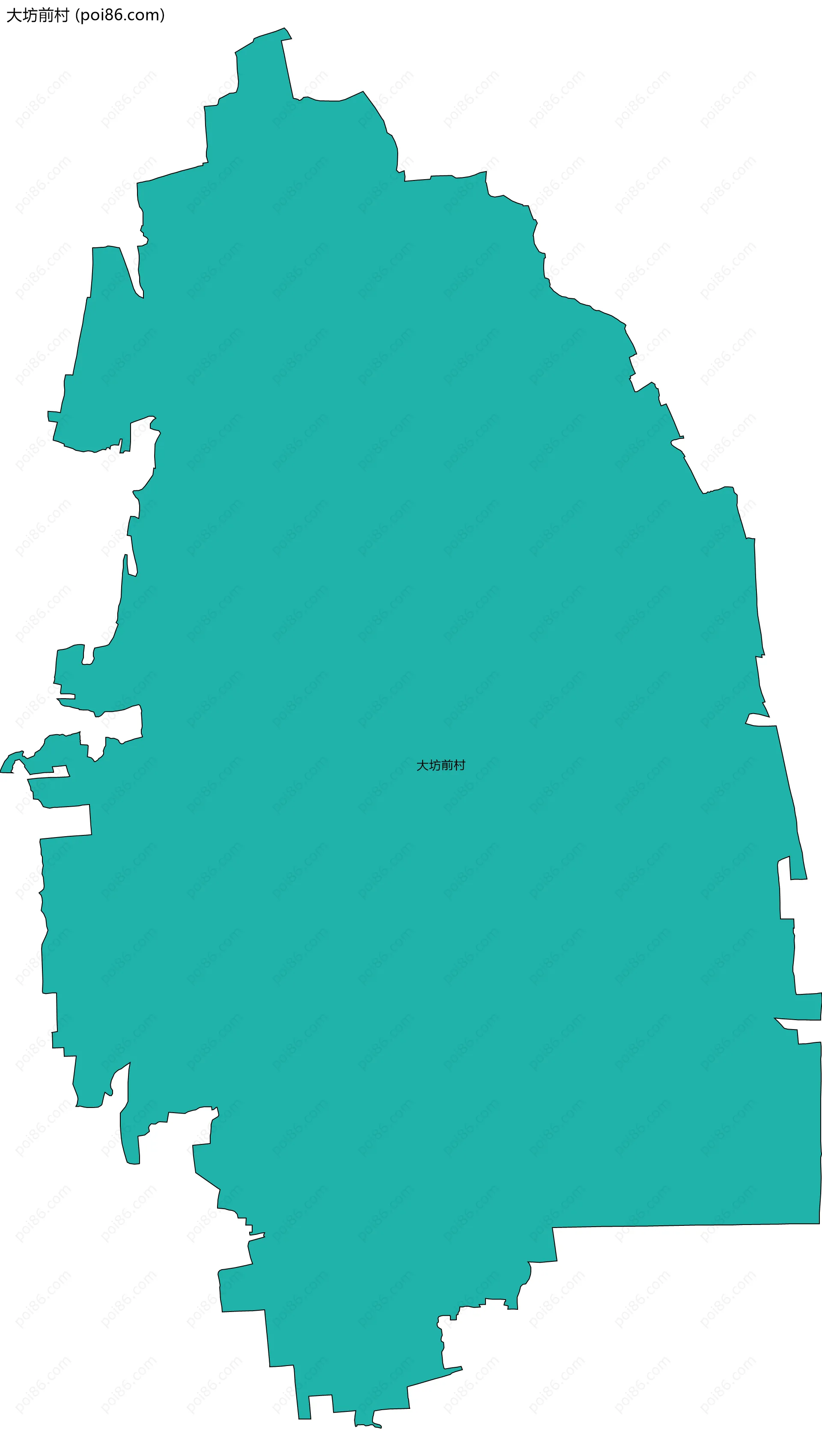 大坊前村边界地图