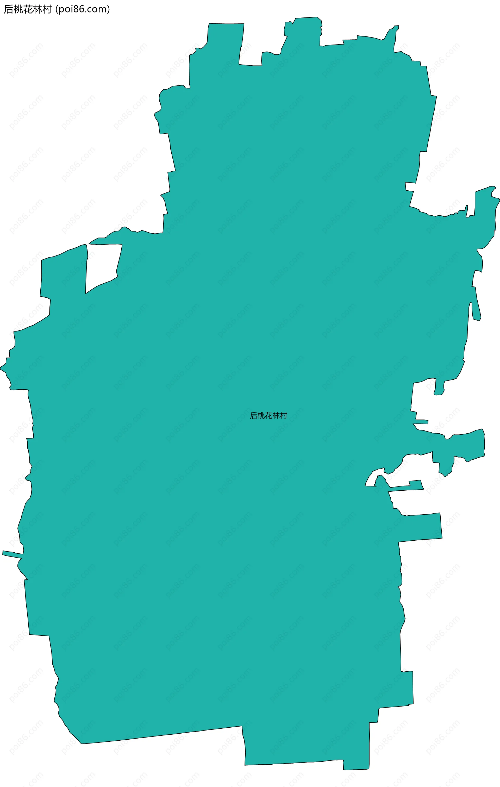 后桃花林村边界地图