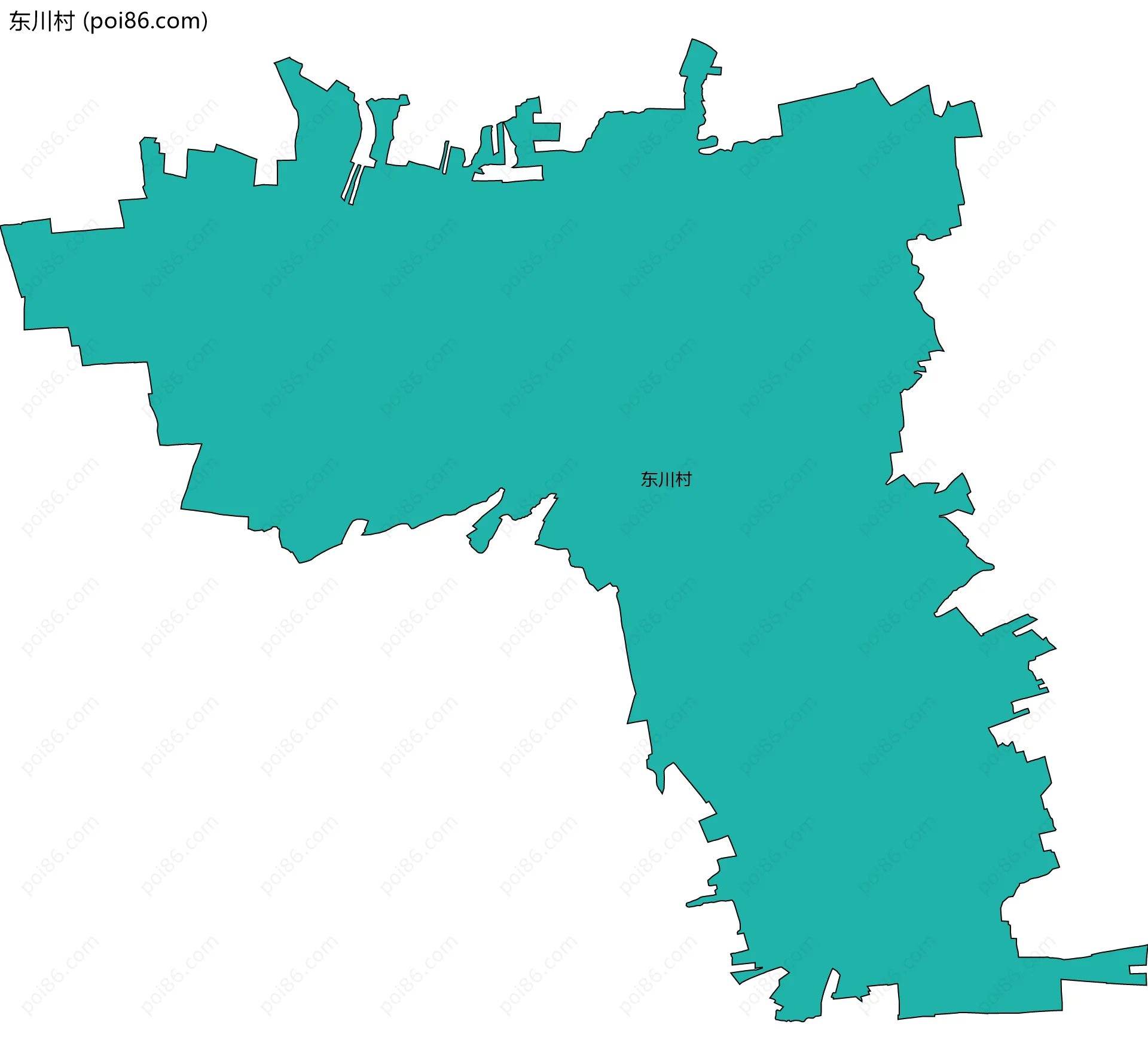 东川村边界地图