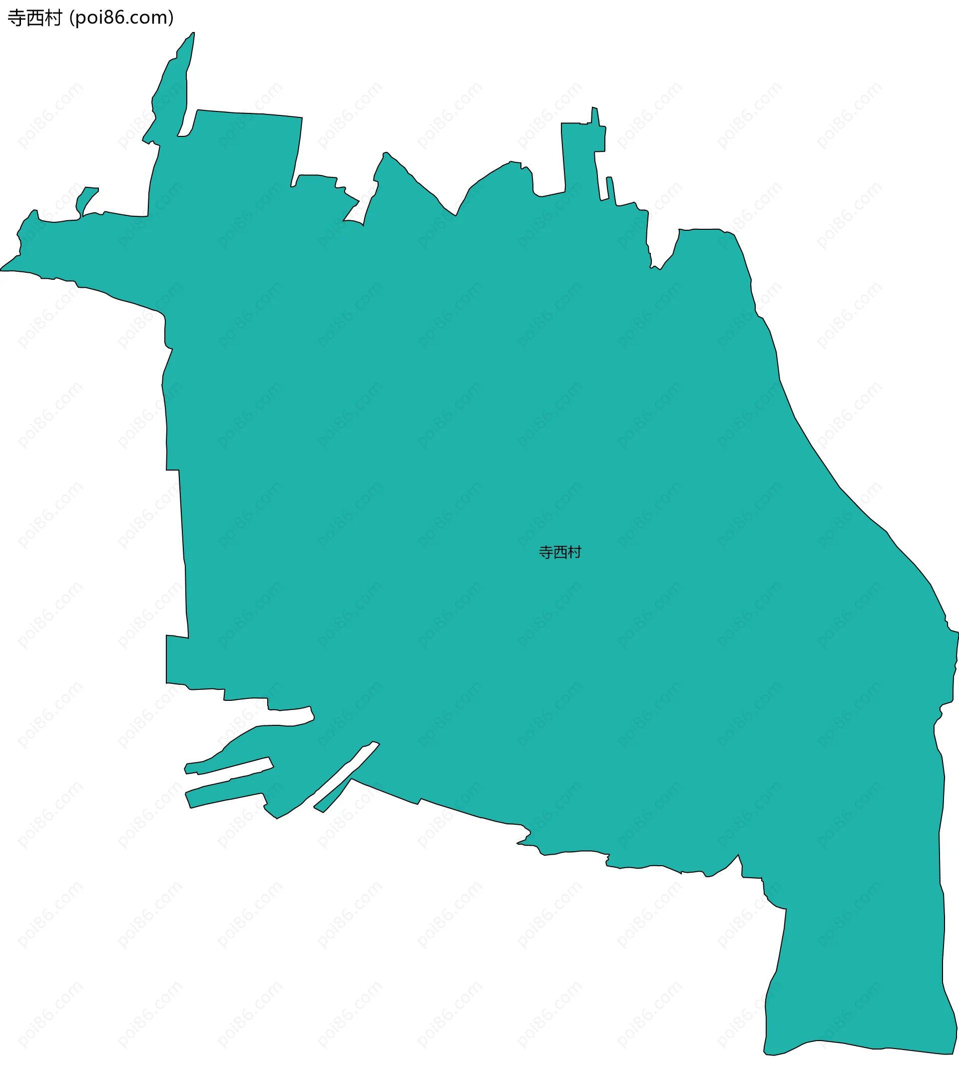 寺西村边界地图