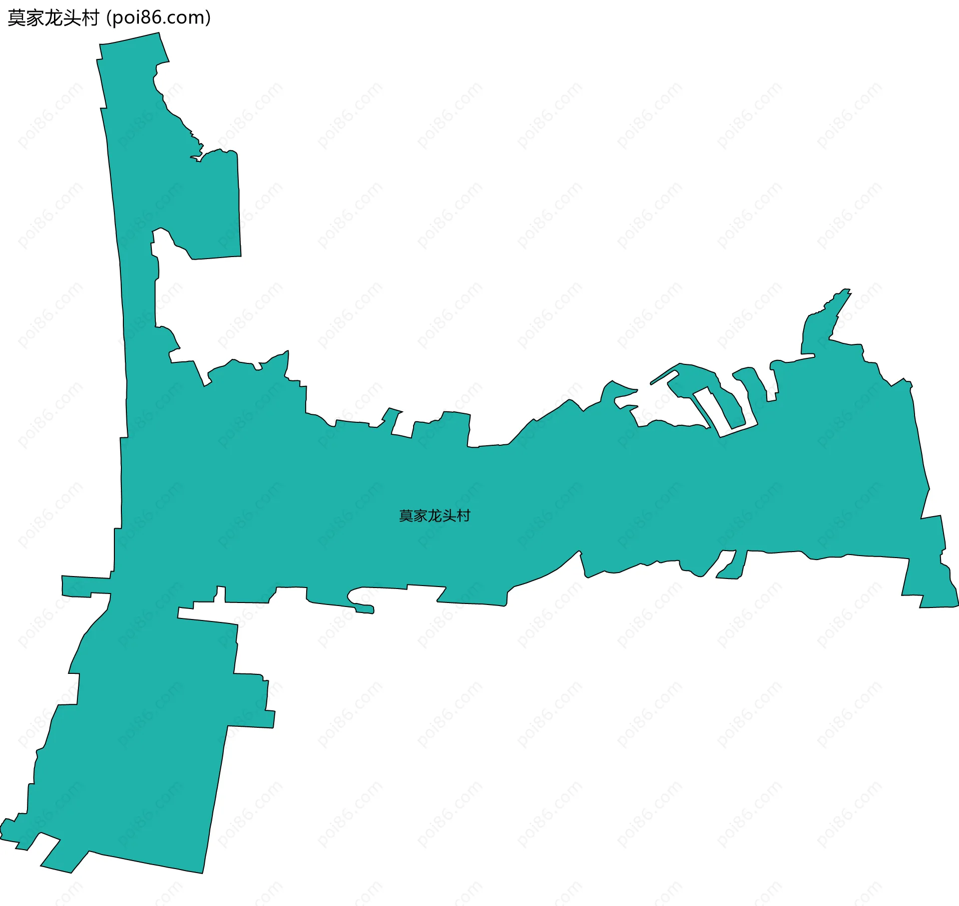莫家龙头村边界地图