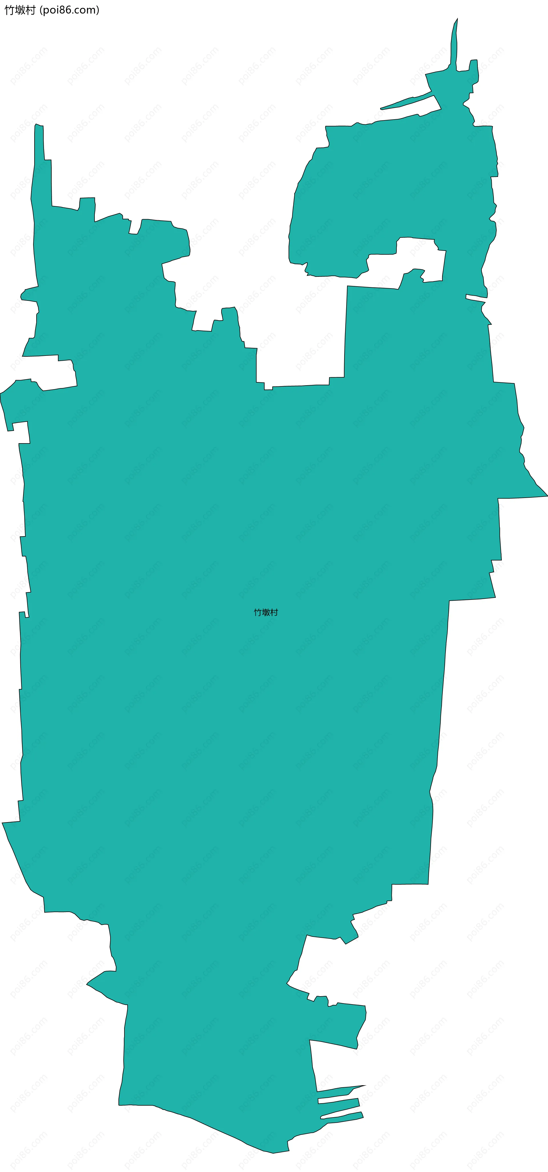 竹墩村边界地图