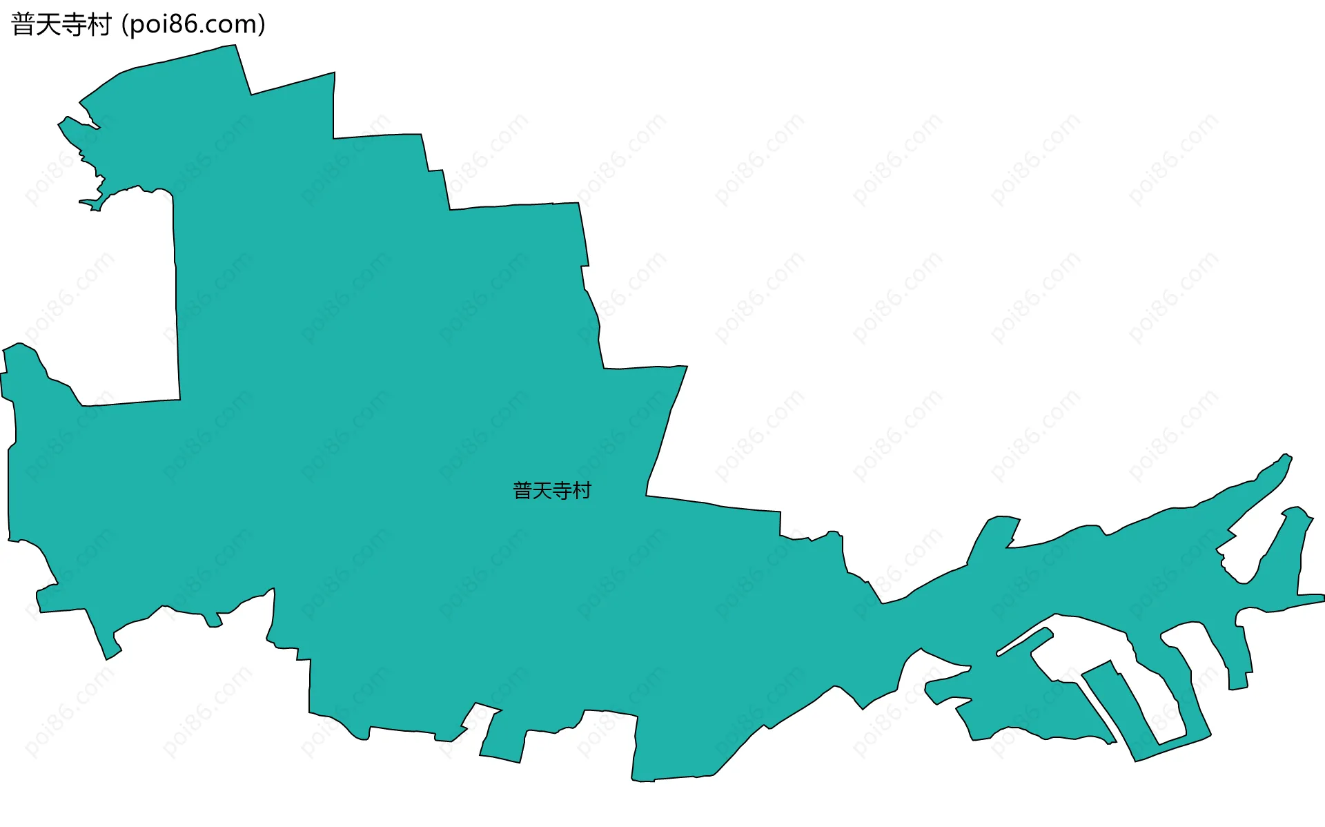 普天寺村边界地图