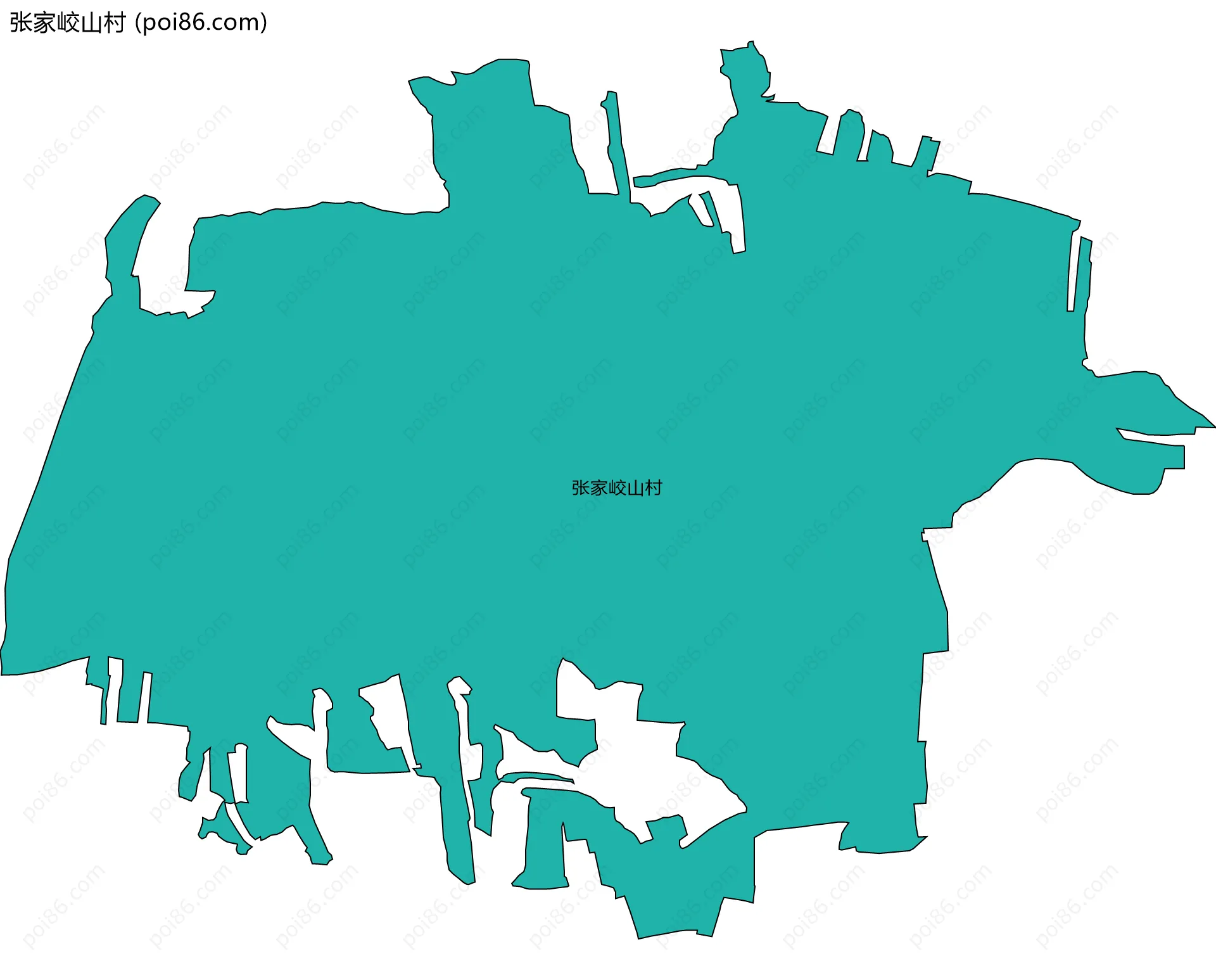 张家峧山村边界地图