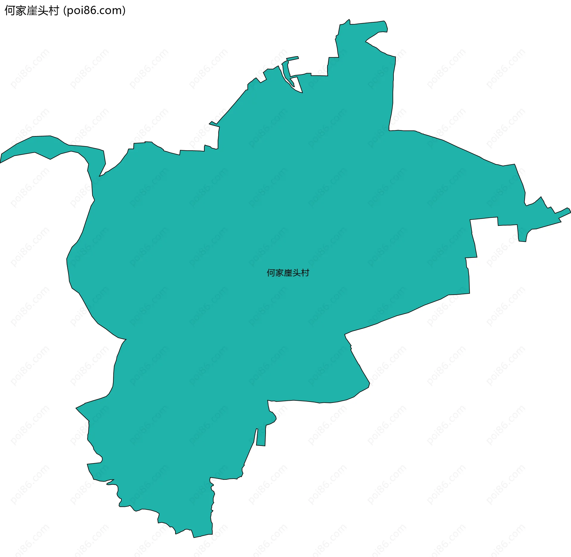 何家崖头村边界地图