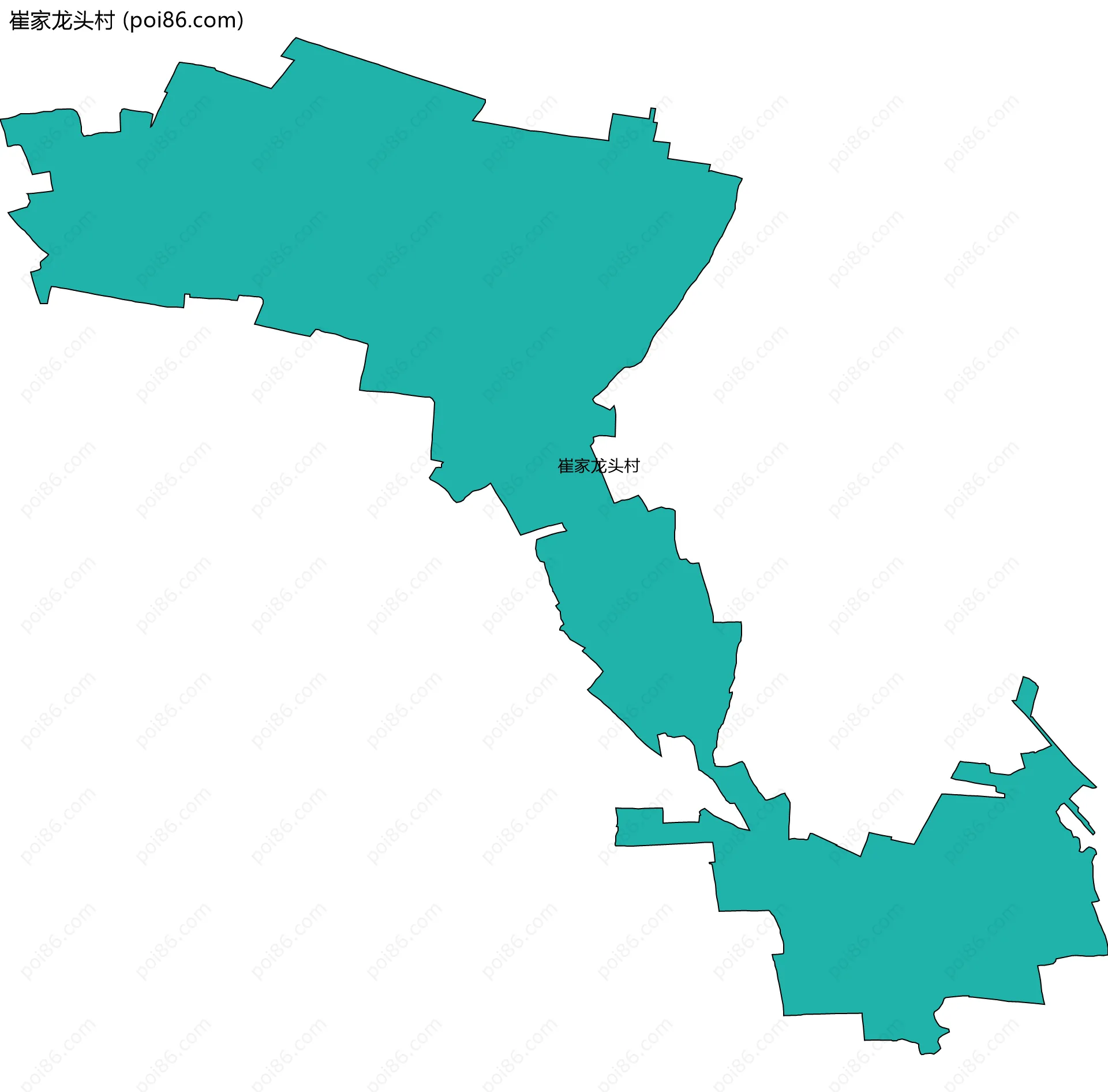 崔家龙头村边界地图