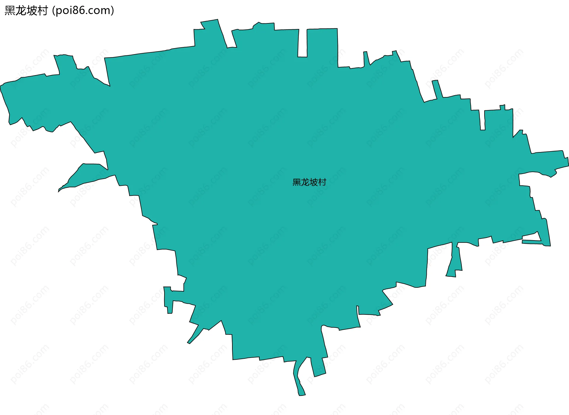 黑龙坡村边界地图
