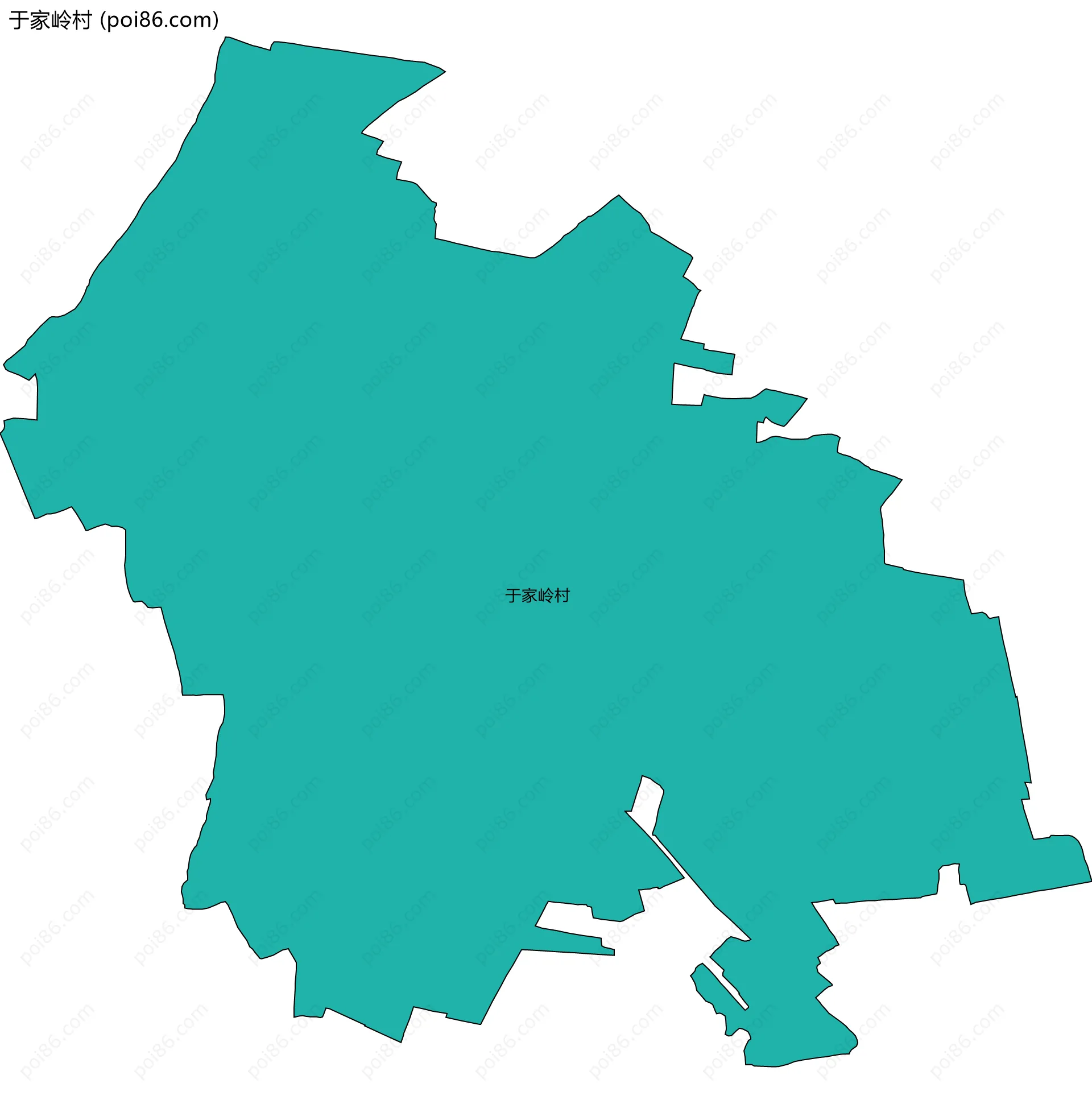 于家岭村边界地图