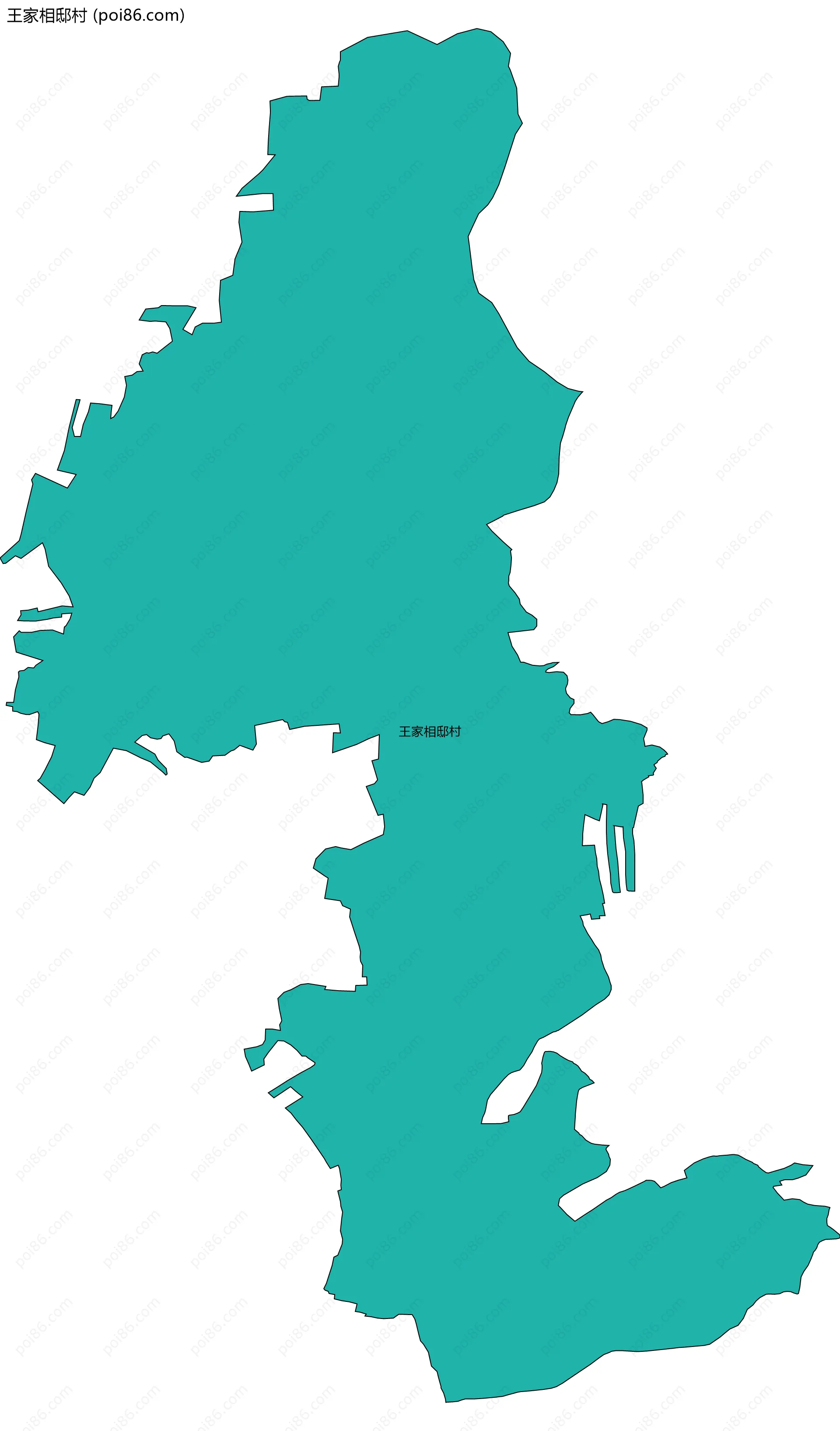 王家相邸村边界地图