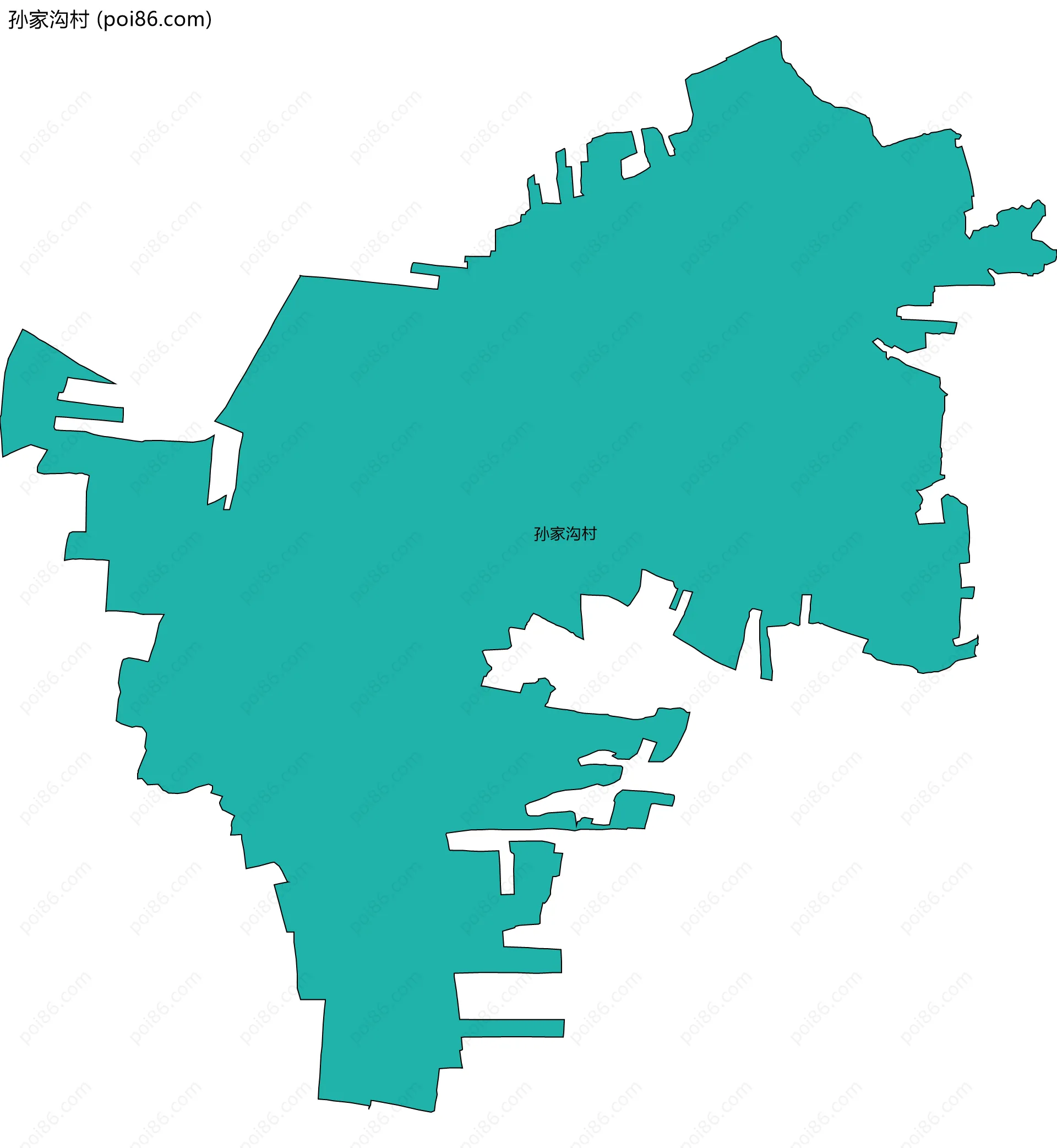 孙家沟村边界地图