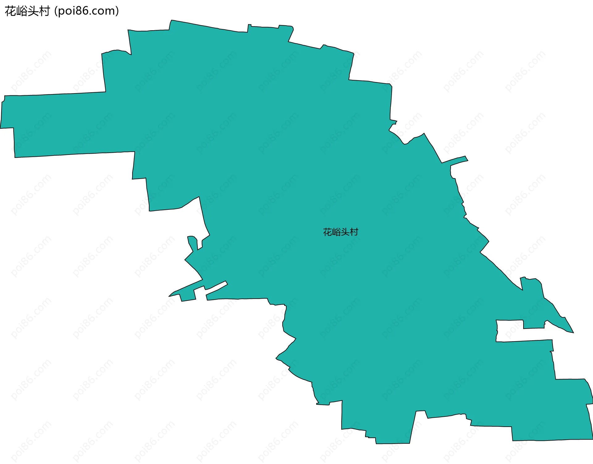花峪头村边界地图