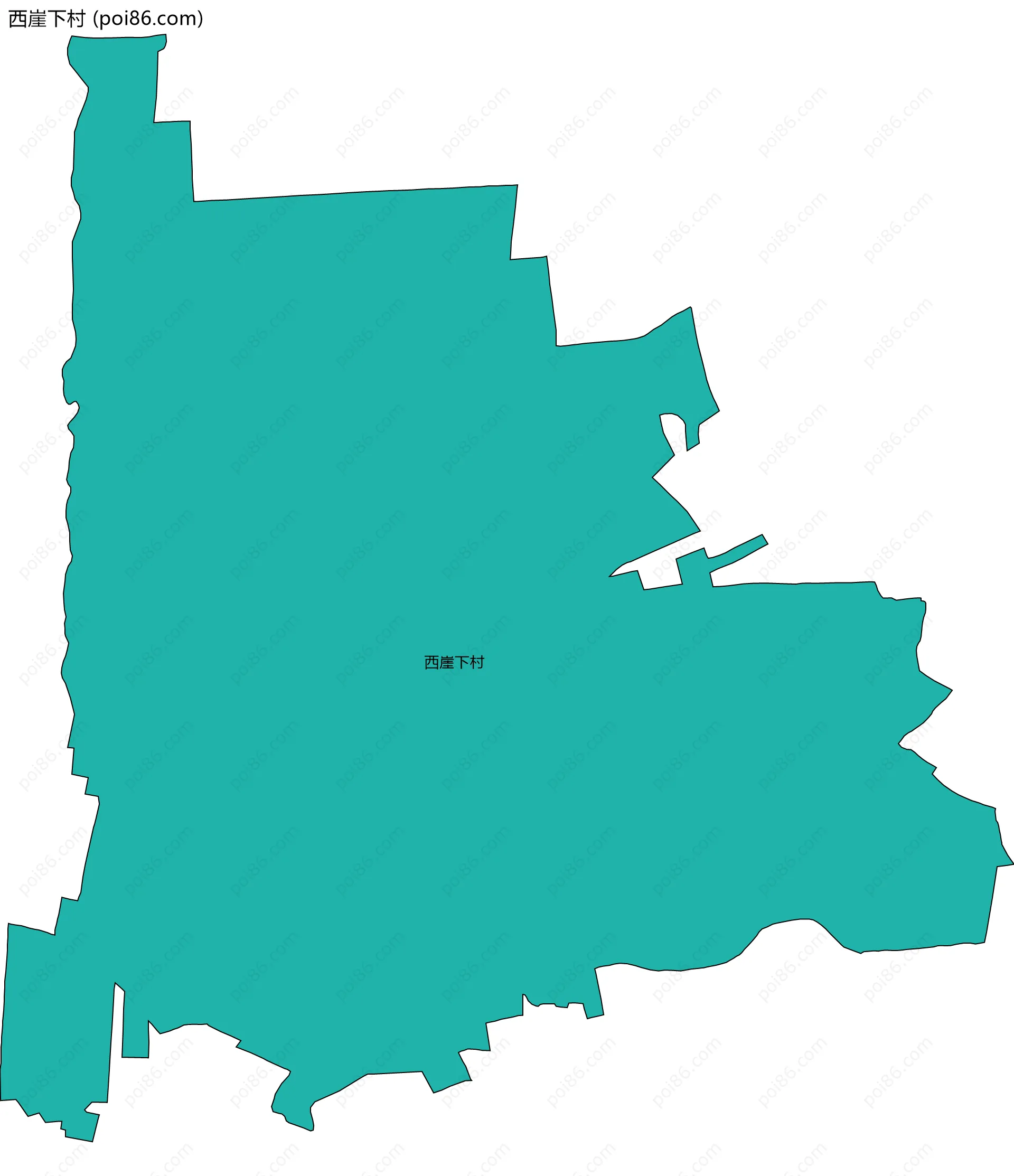 西崖下村边界地图