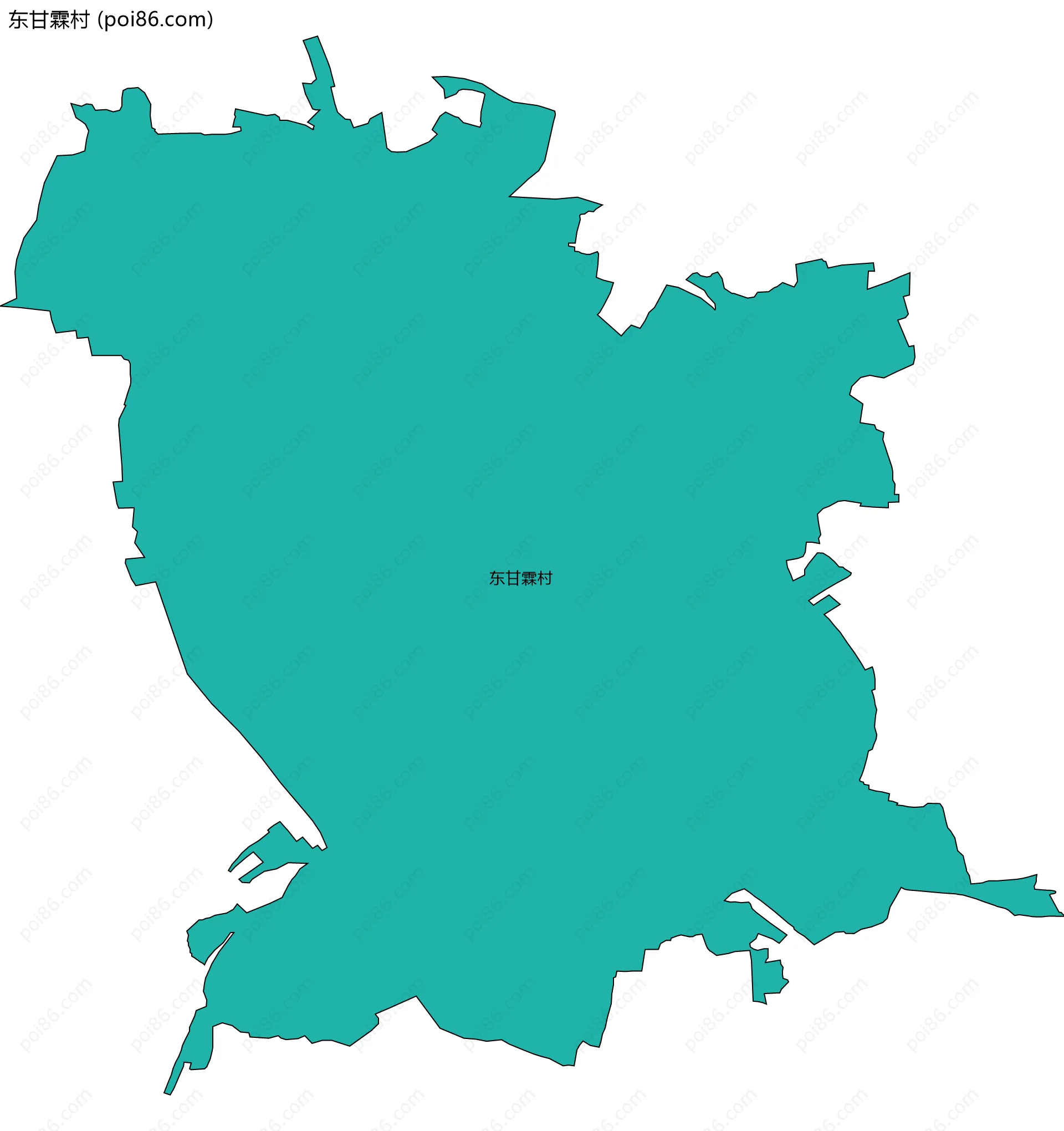 东甘霖村边界地图