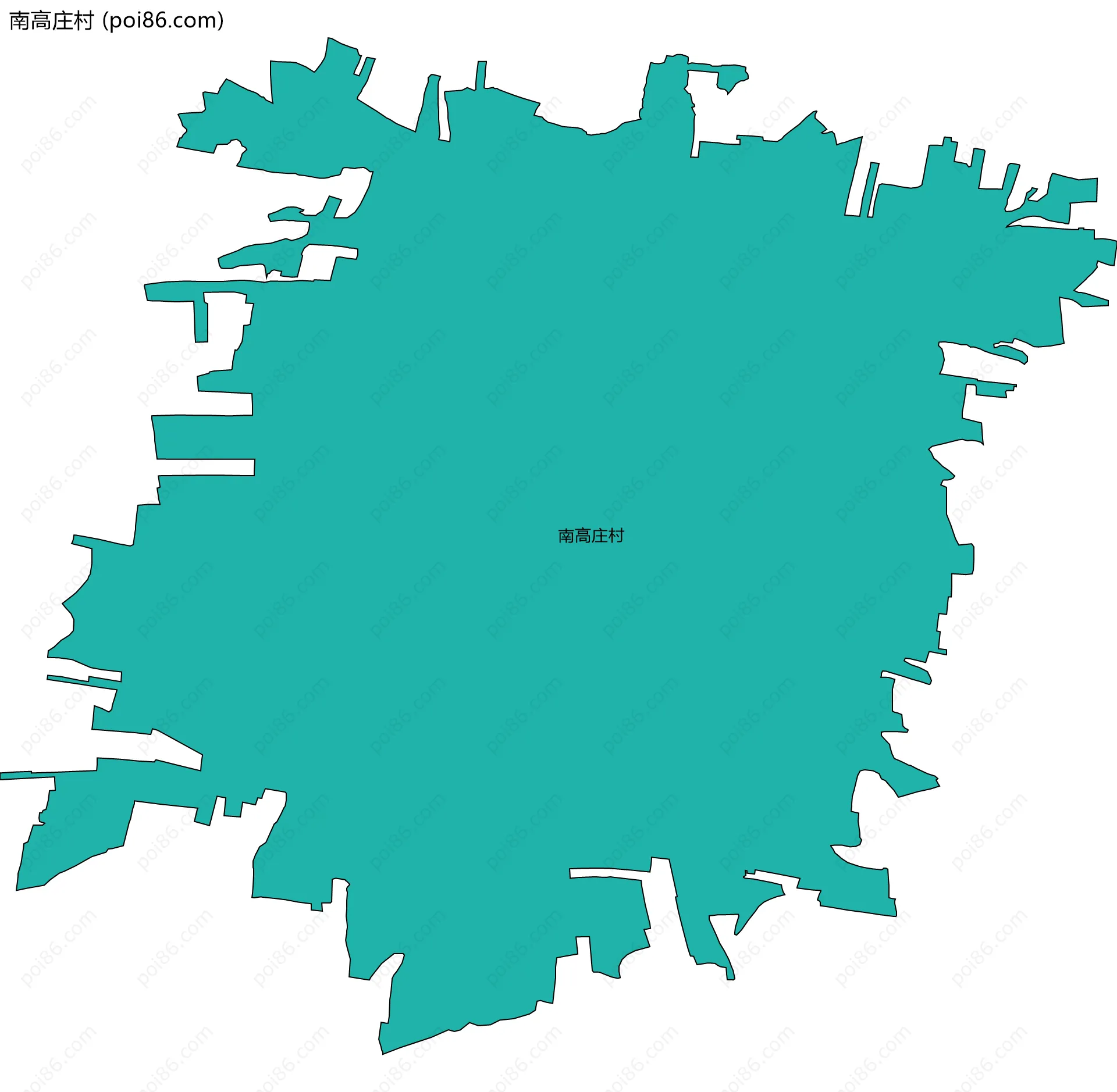 南高庄村边界地图
