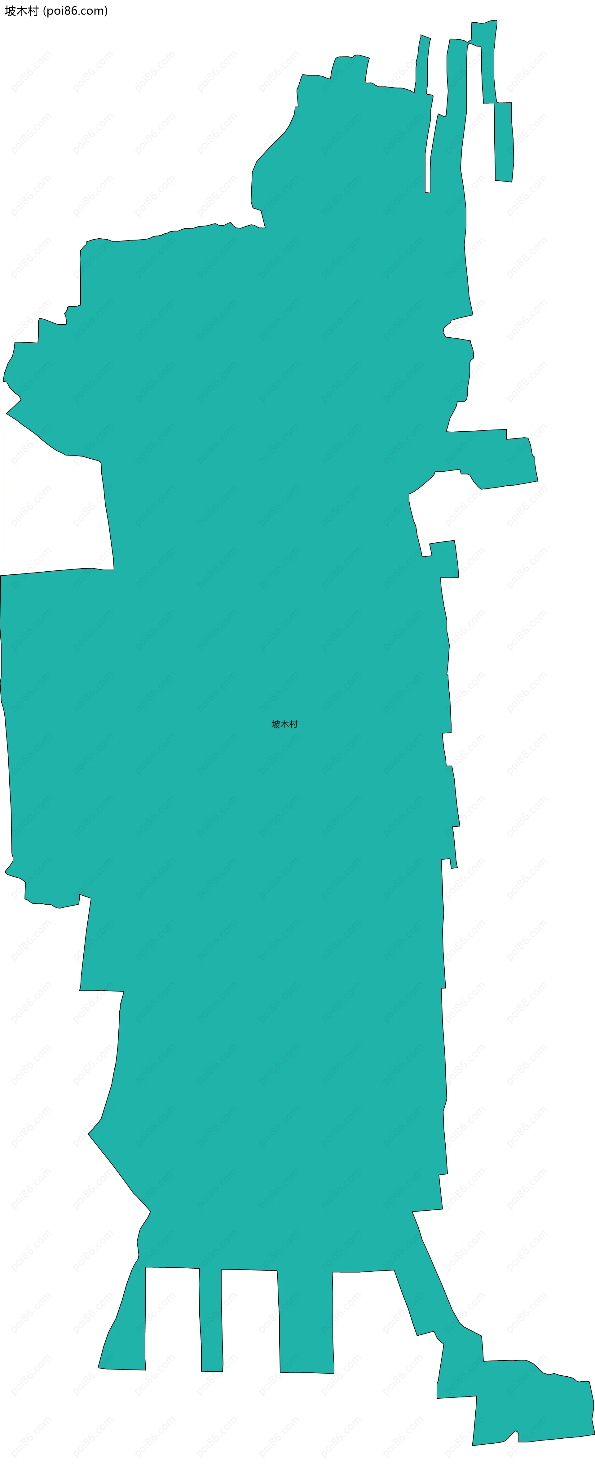 坡木村边界地图