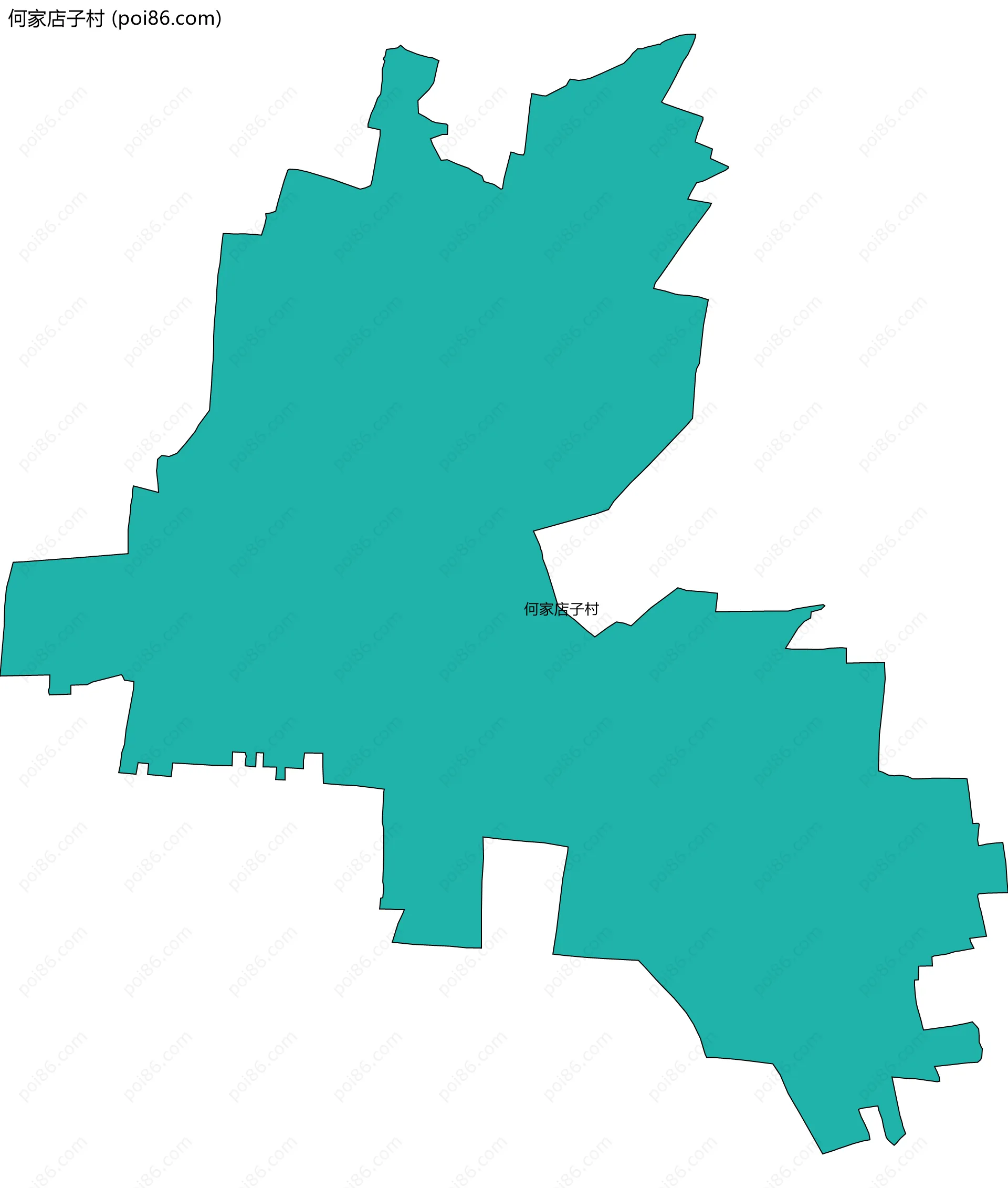 何家店子村边界地图