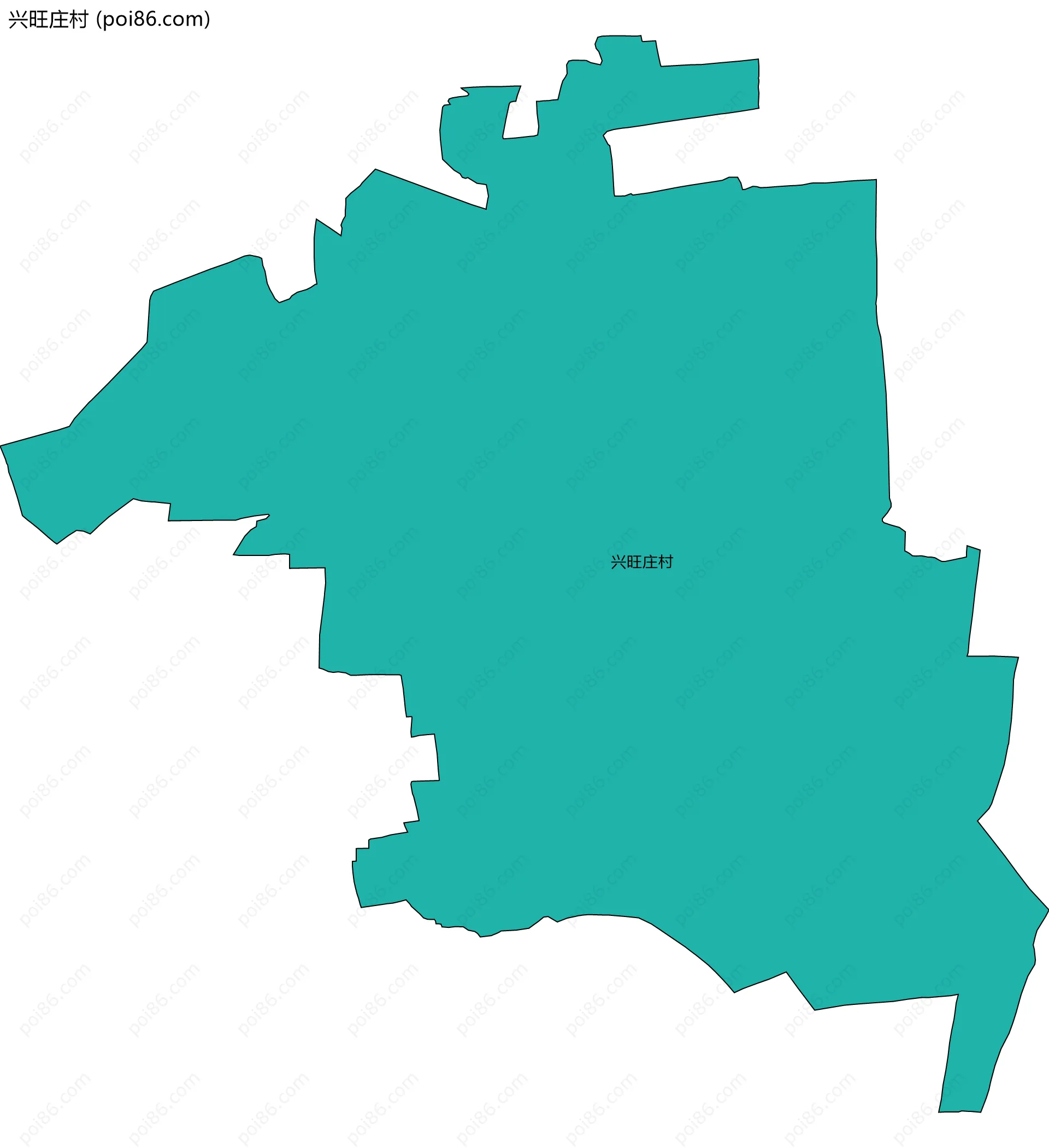 兴旺庄村边界地图