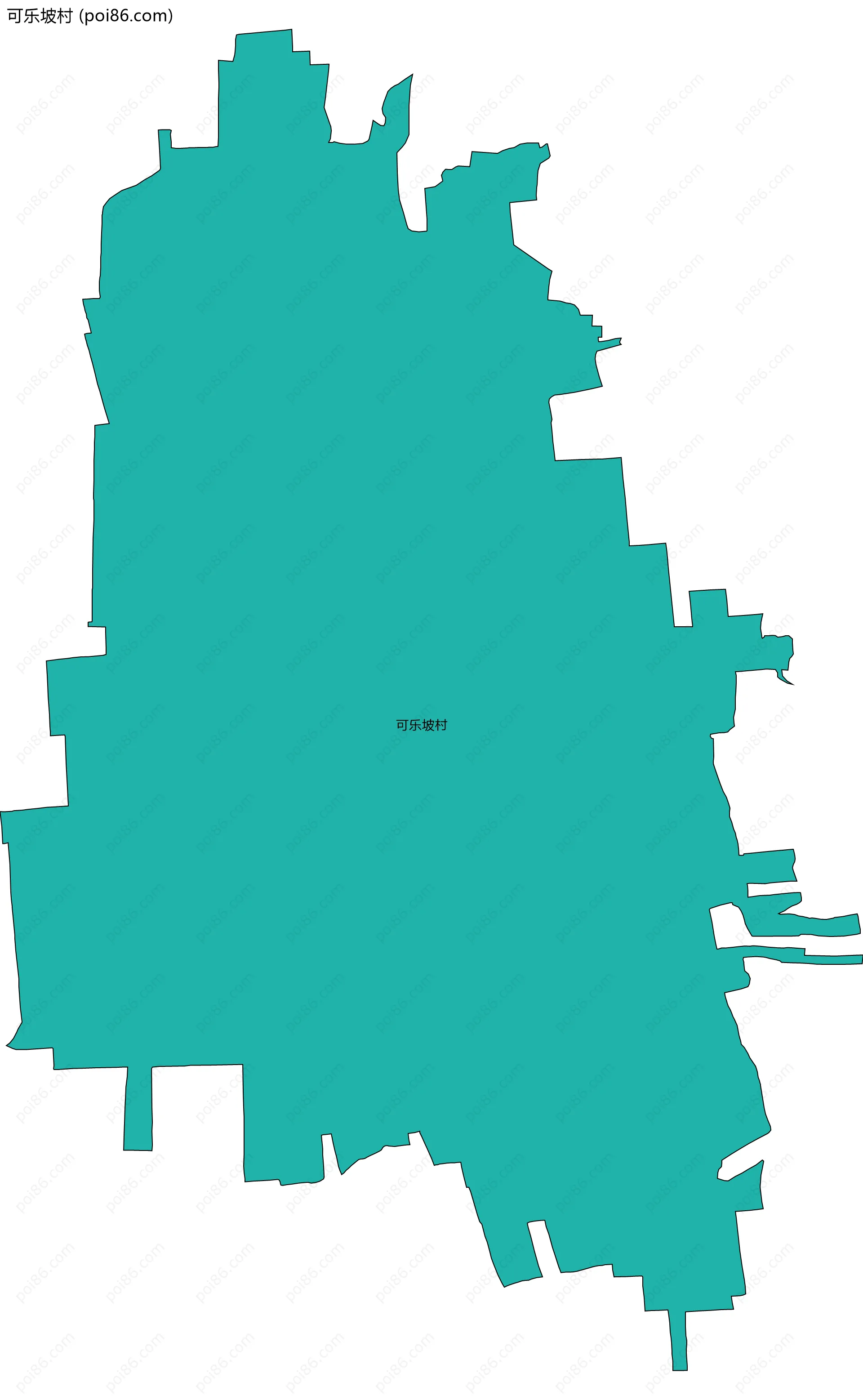 可乐坡村边界地图