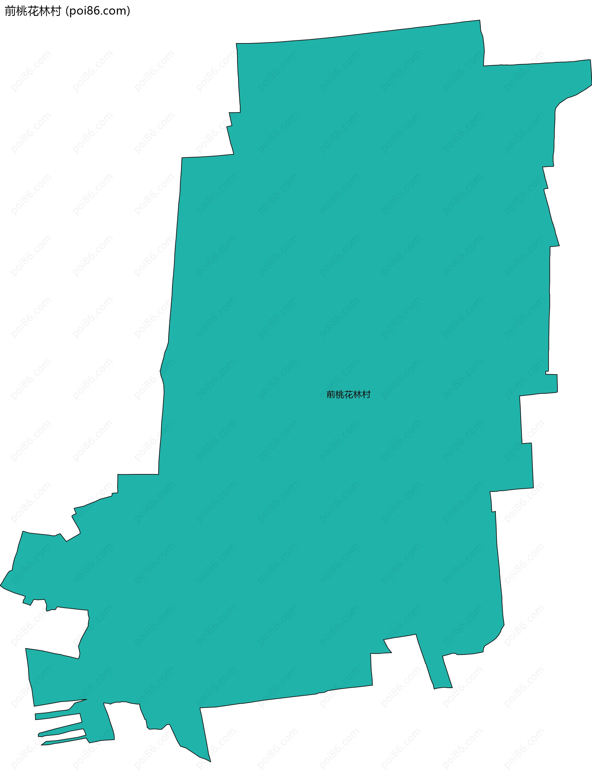 前桃花林村边界地图