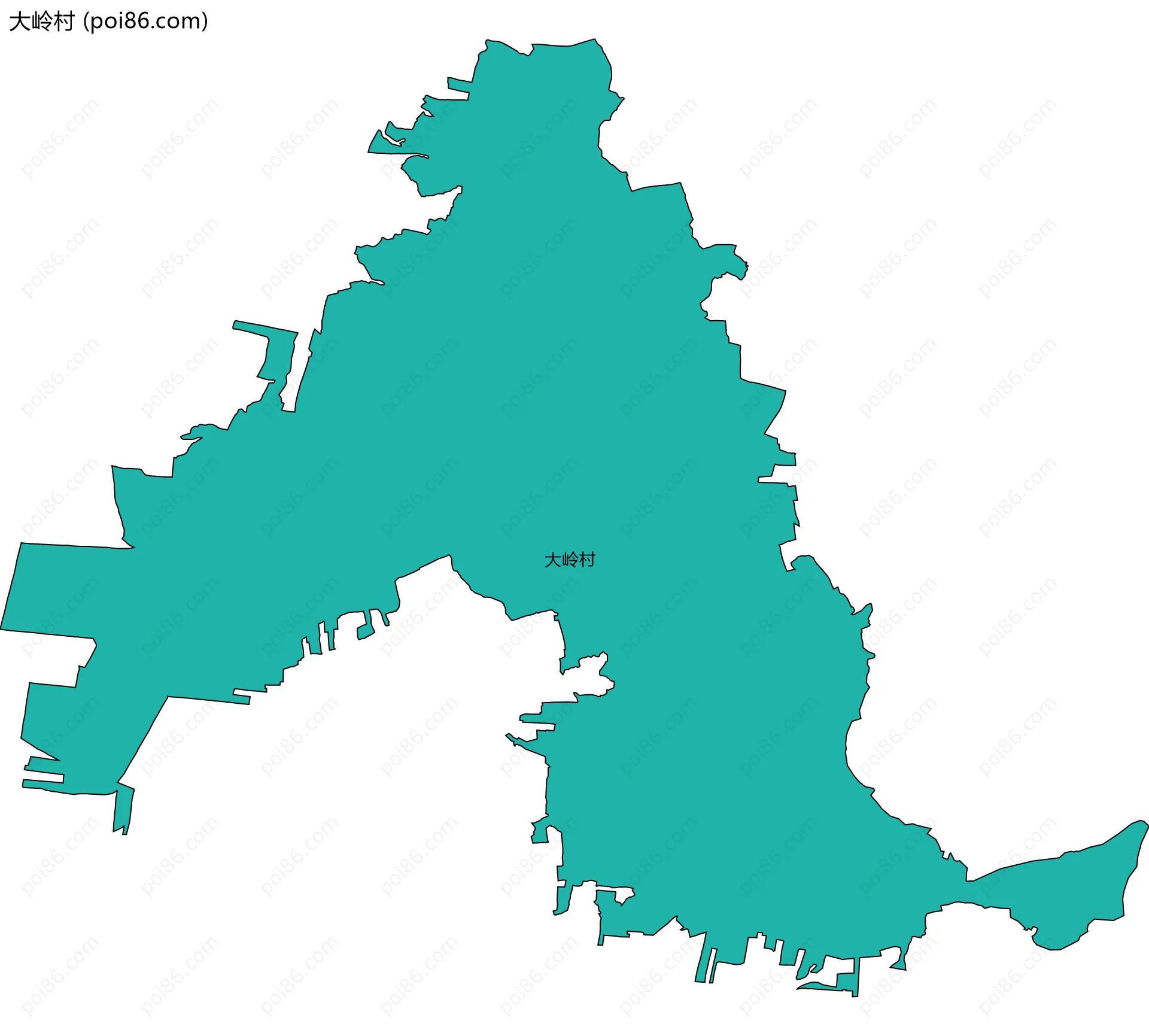 大岭村边界地图