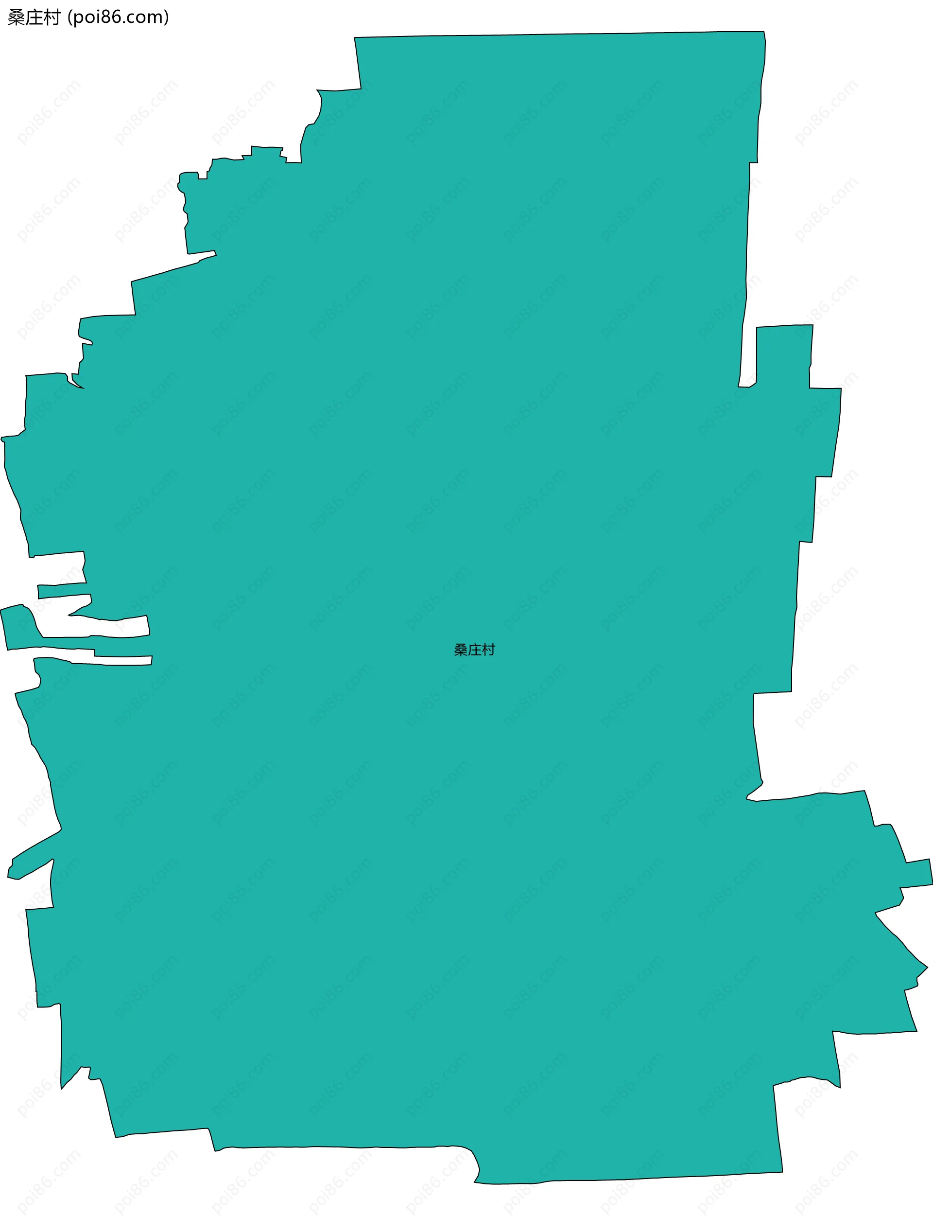 桑庄村边界地图