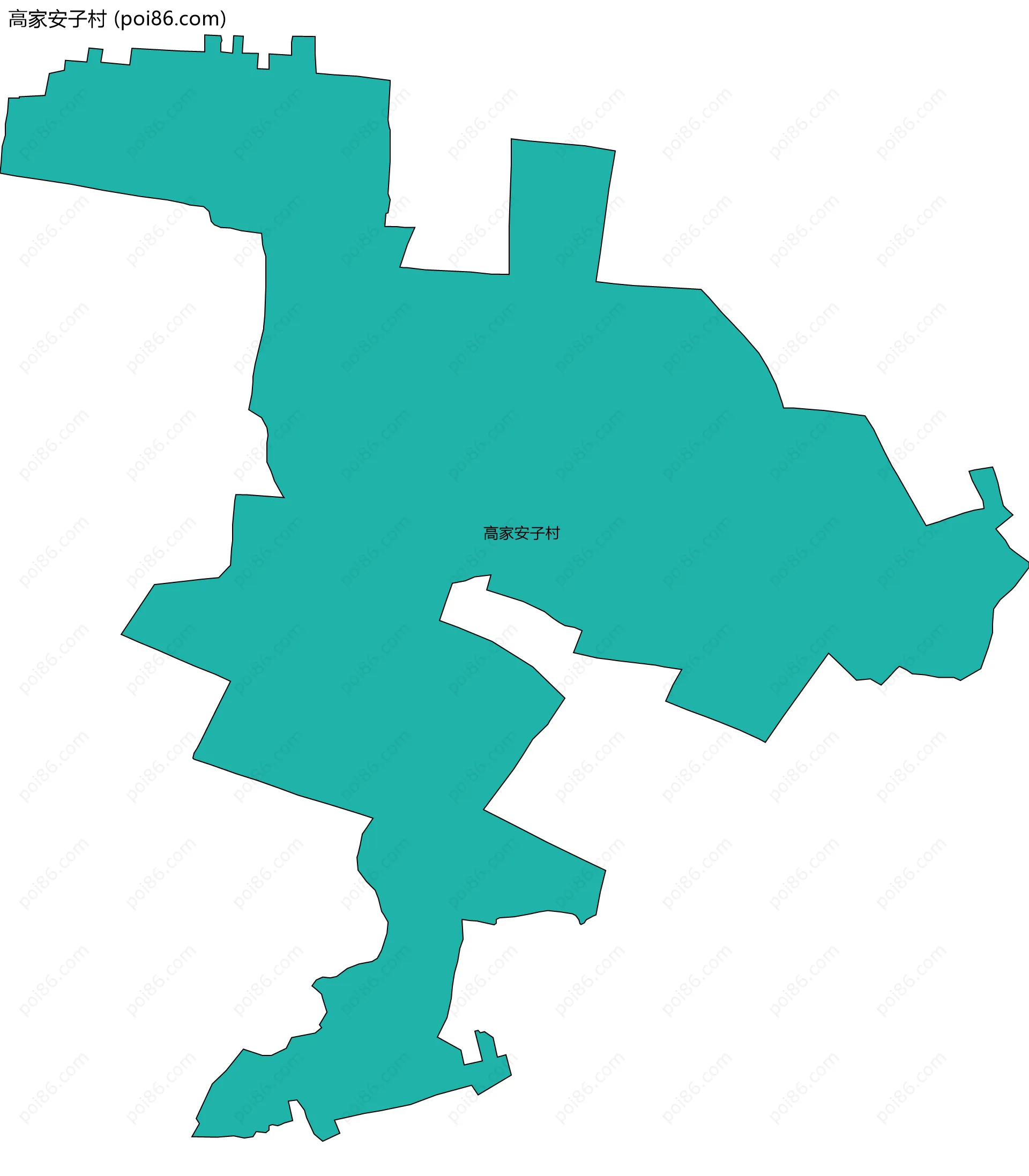 高家安子村边界地图