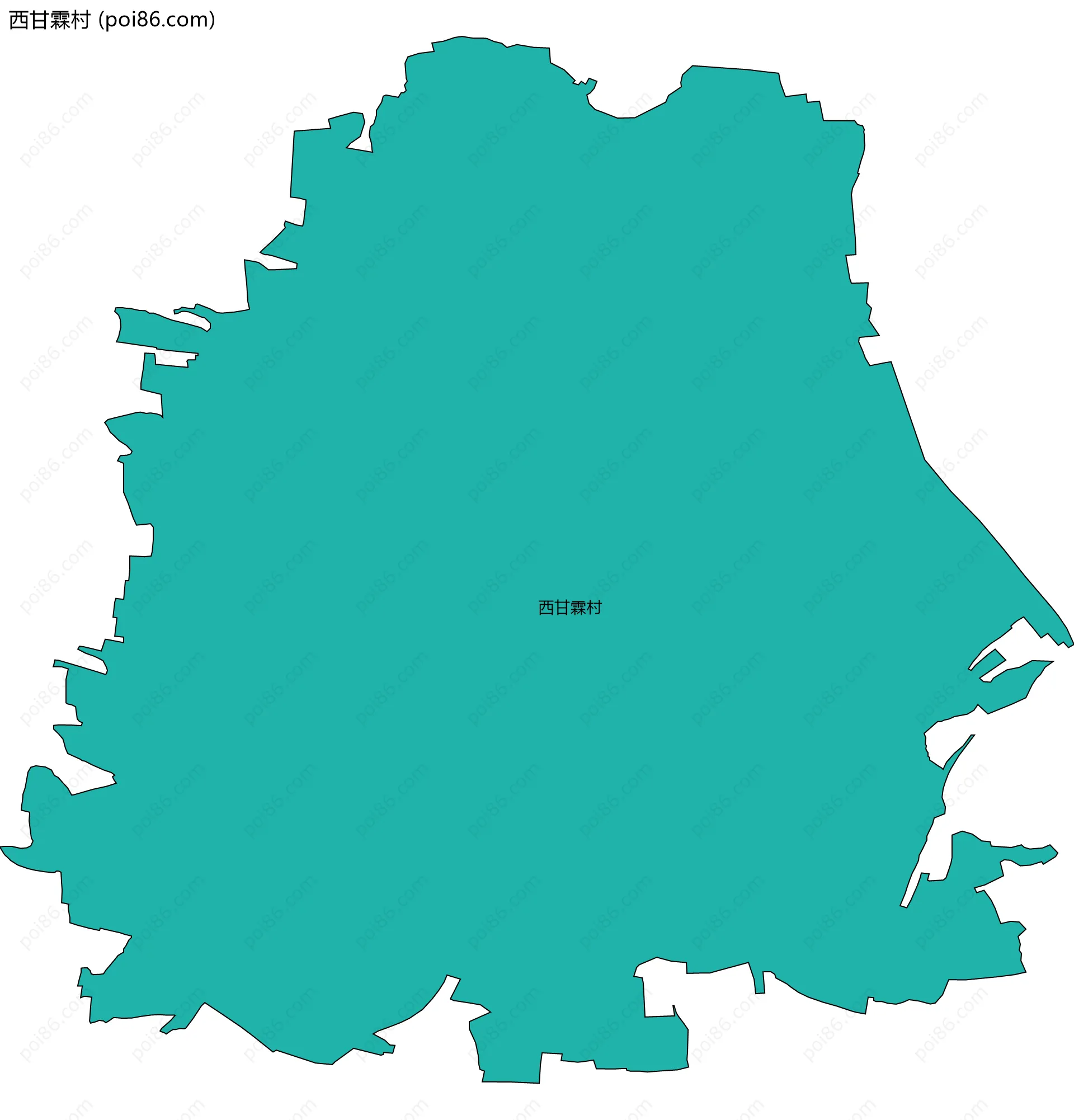 西甘霖村边界地图