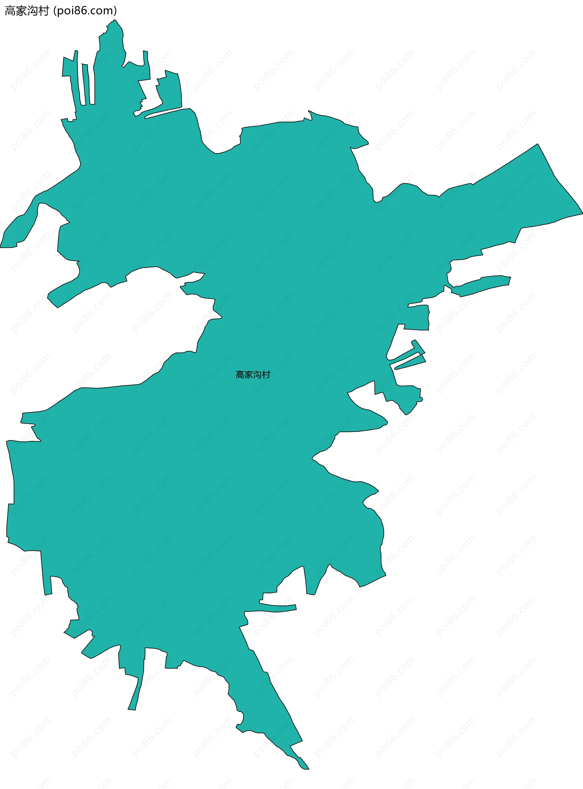 高家沟村边界地图