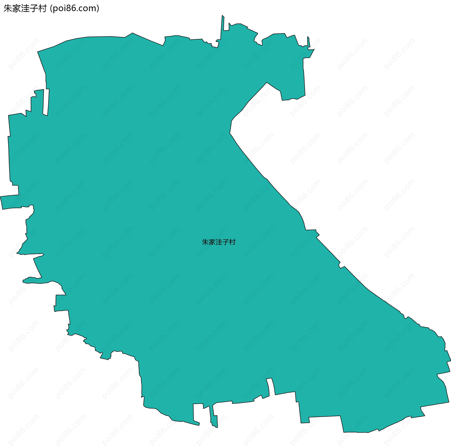 朱家洼子村边界地图