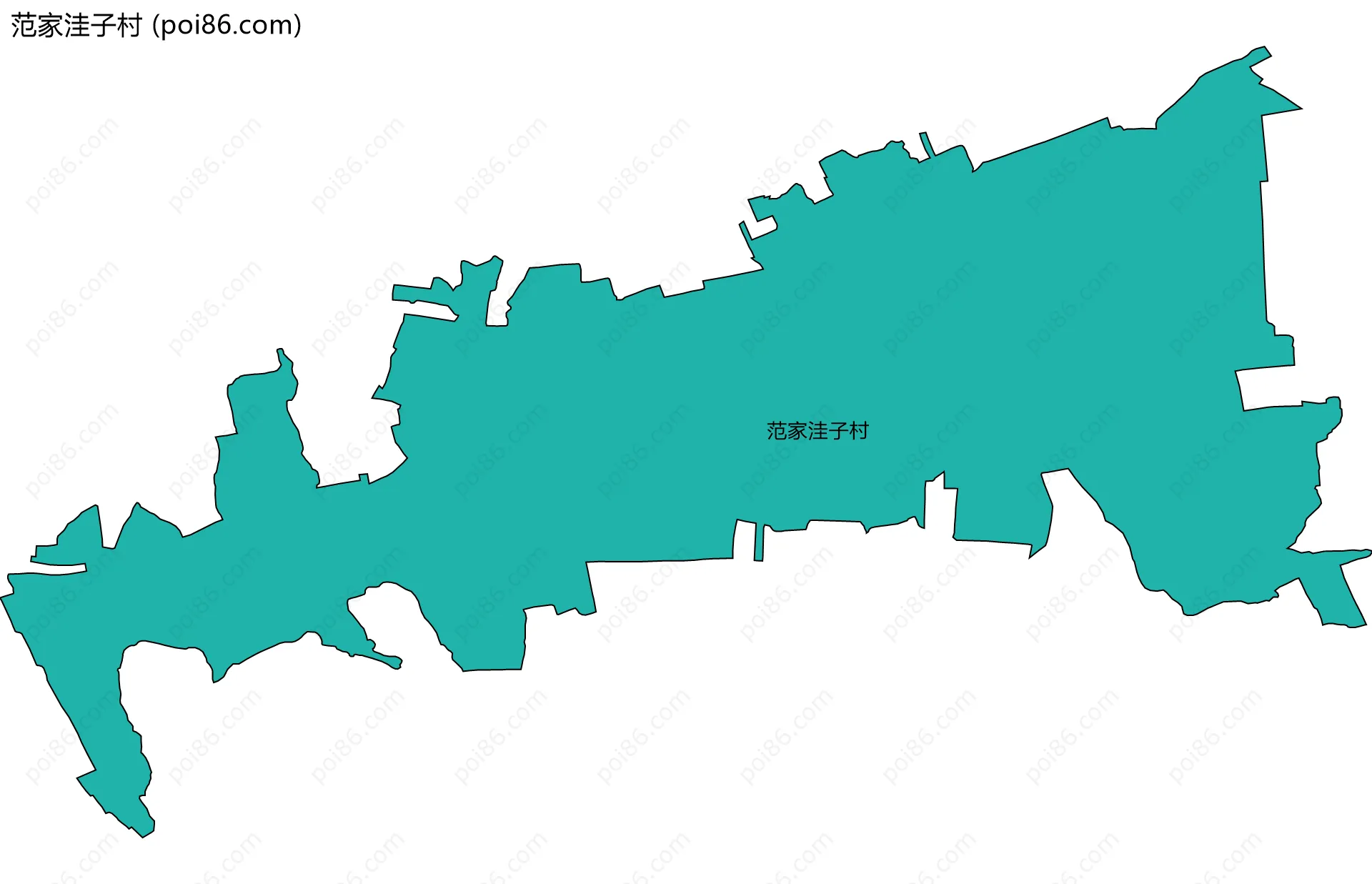 范家洼子村边界地图