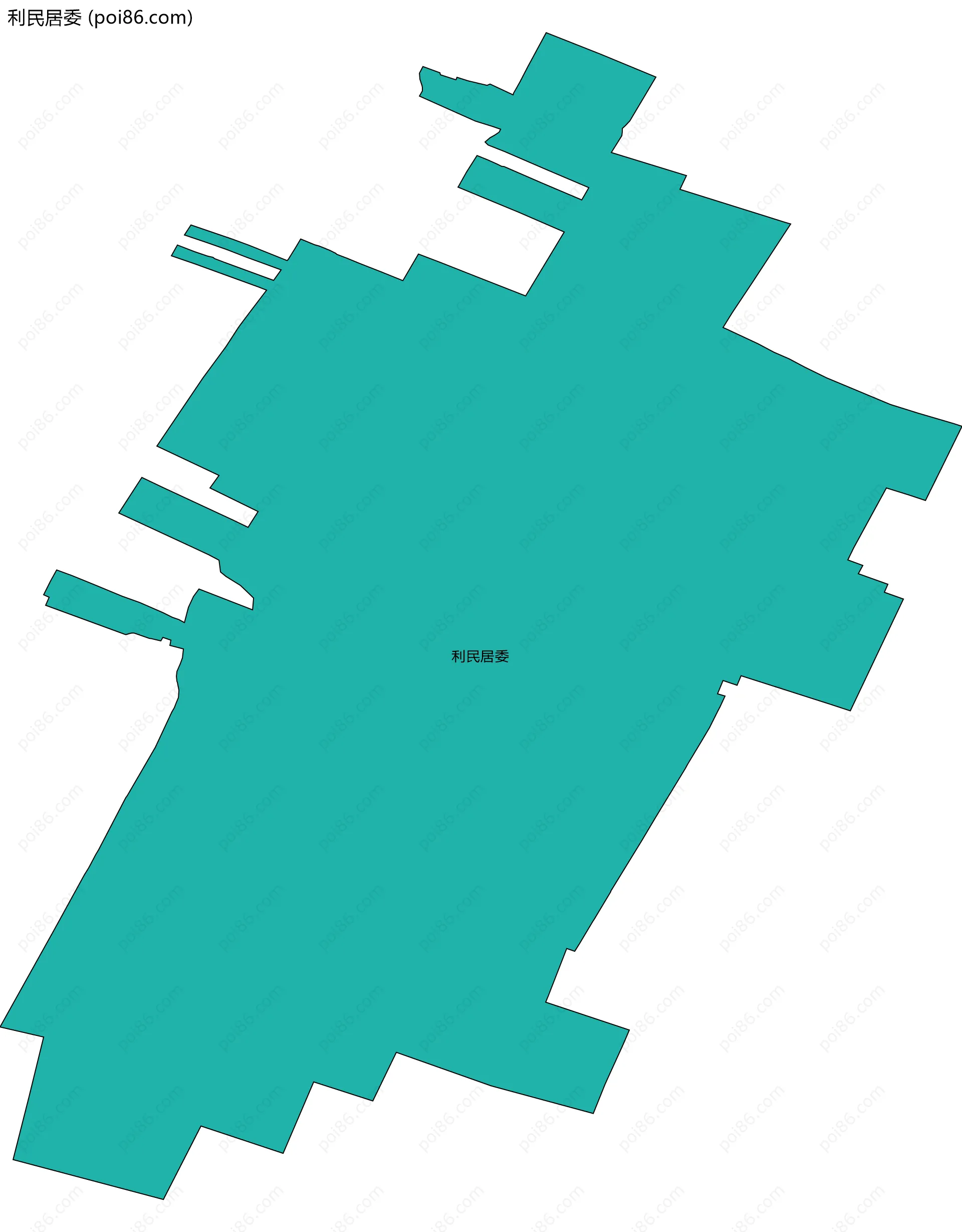 利民居委边界地图