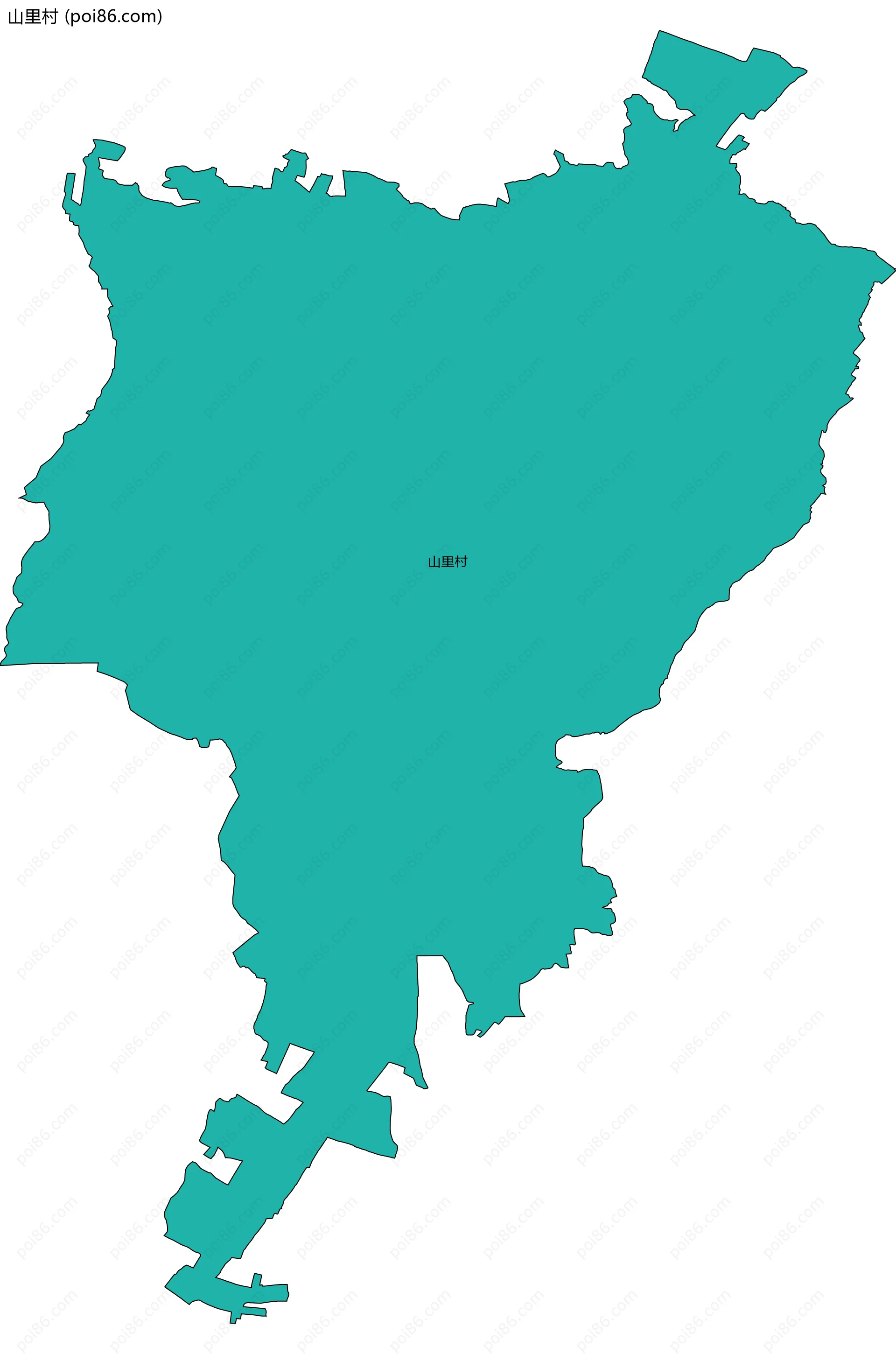 山里村边界地图