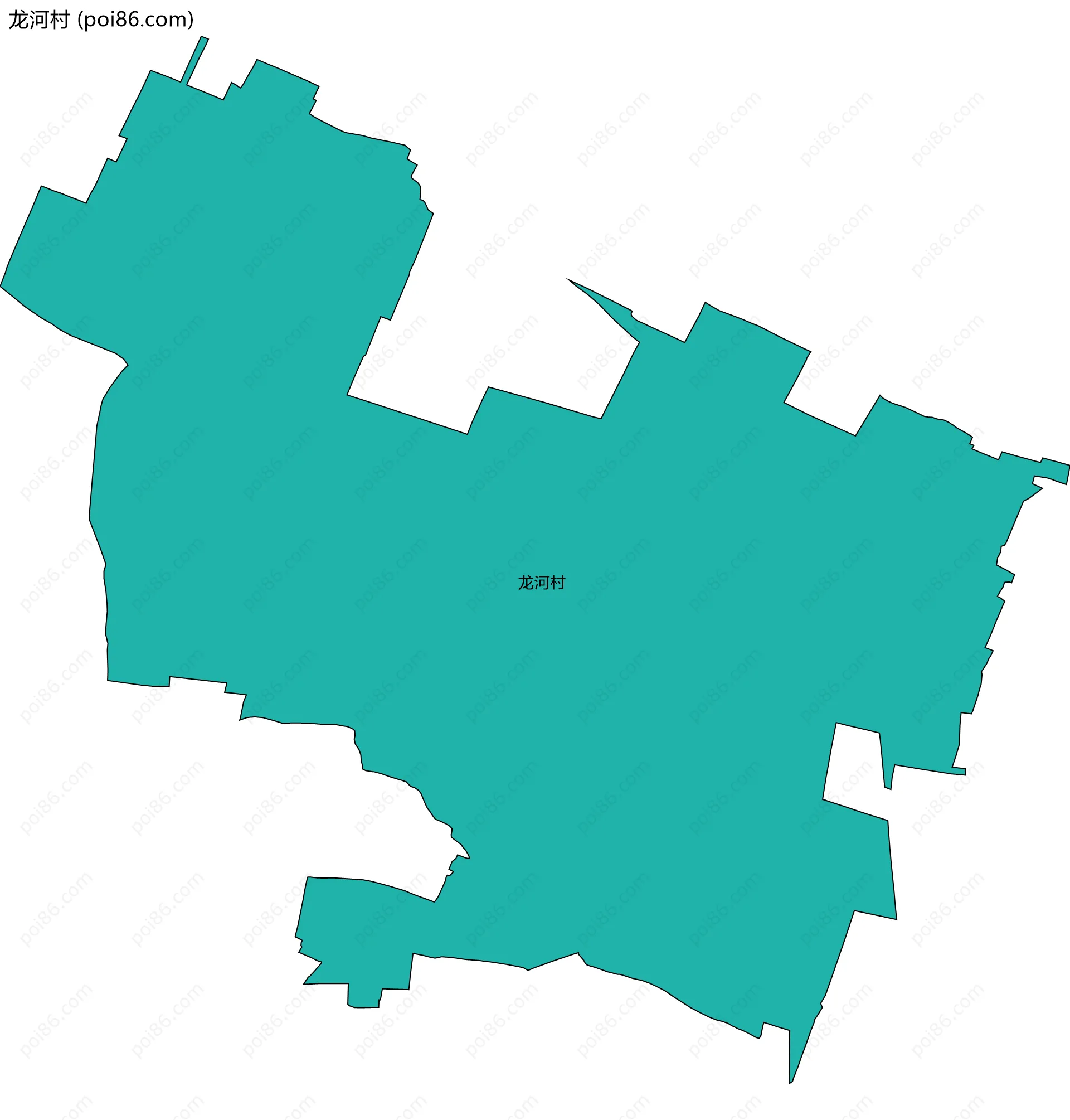 龙河村边界地图