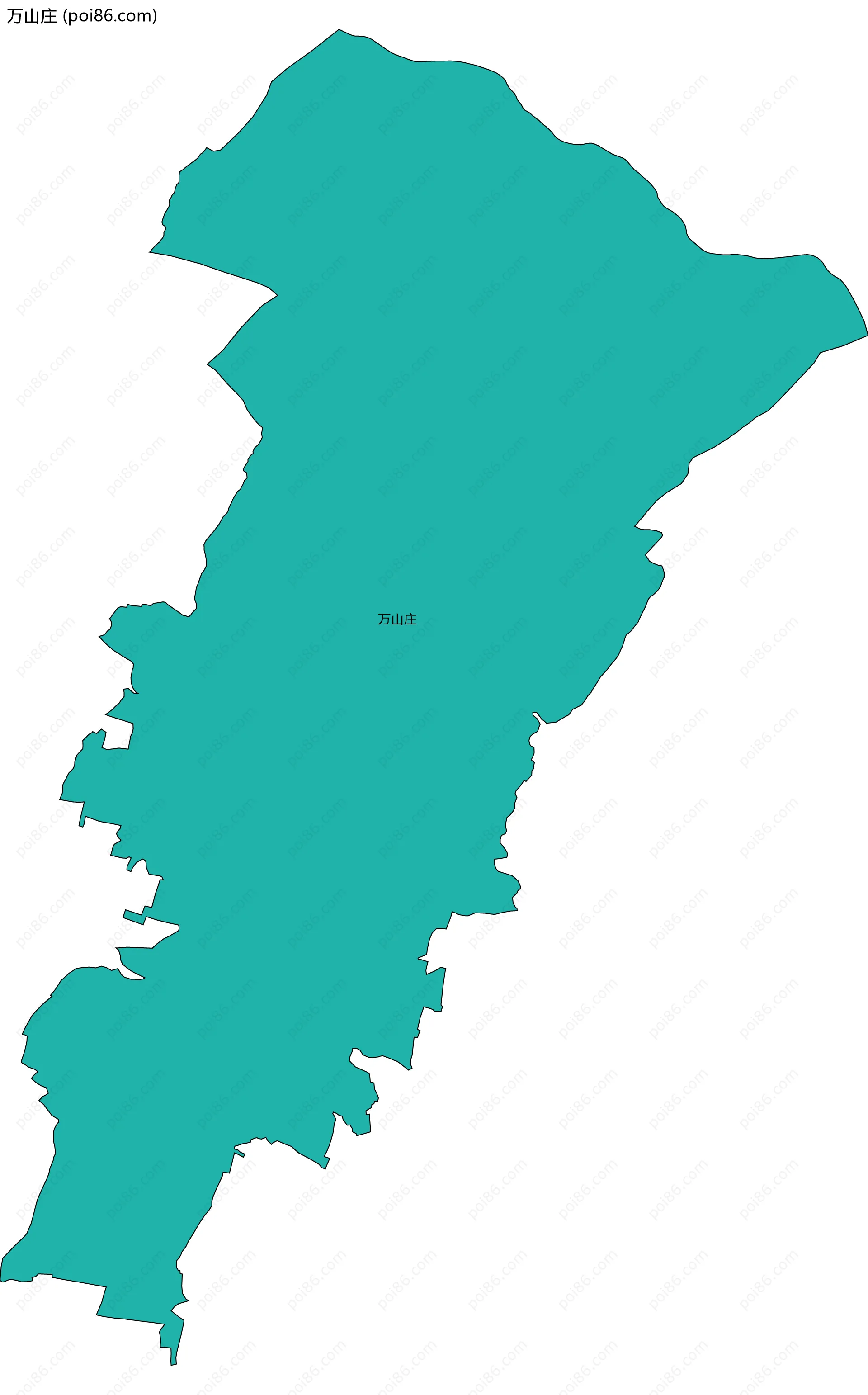 万山庄边界地图