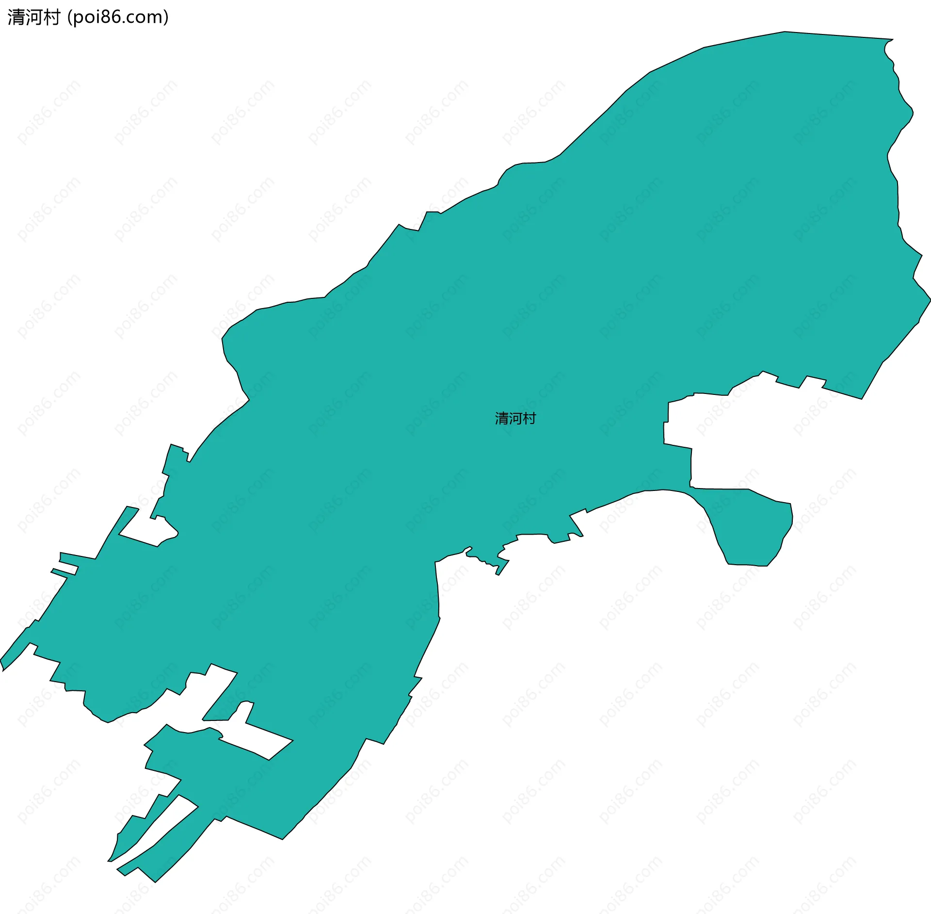 清河村边界地图