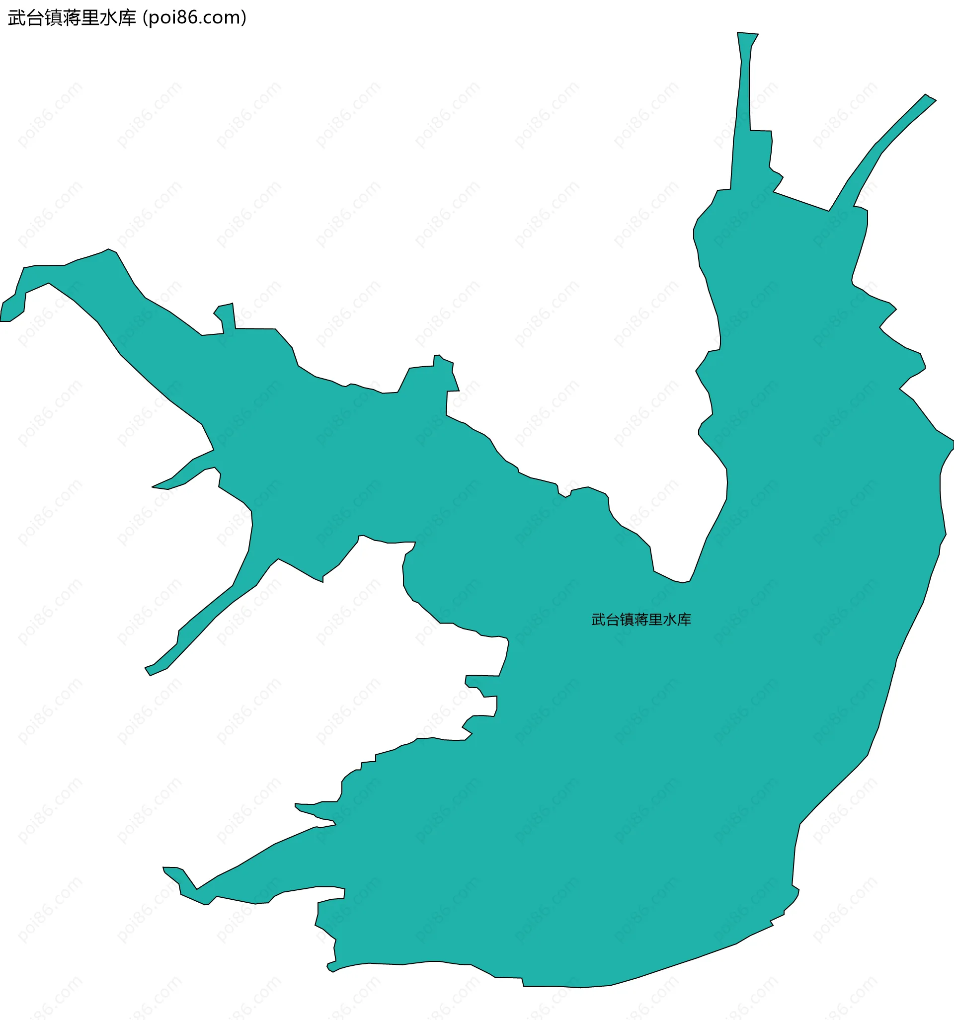 武台镇蒋里水库边界地图