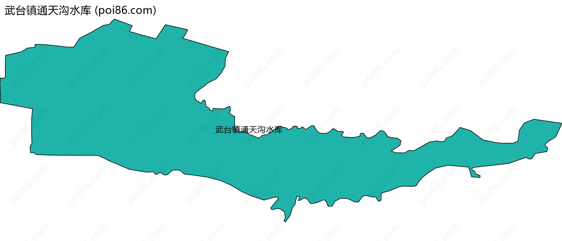 武台镇通天沟水库边界地图