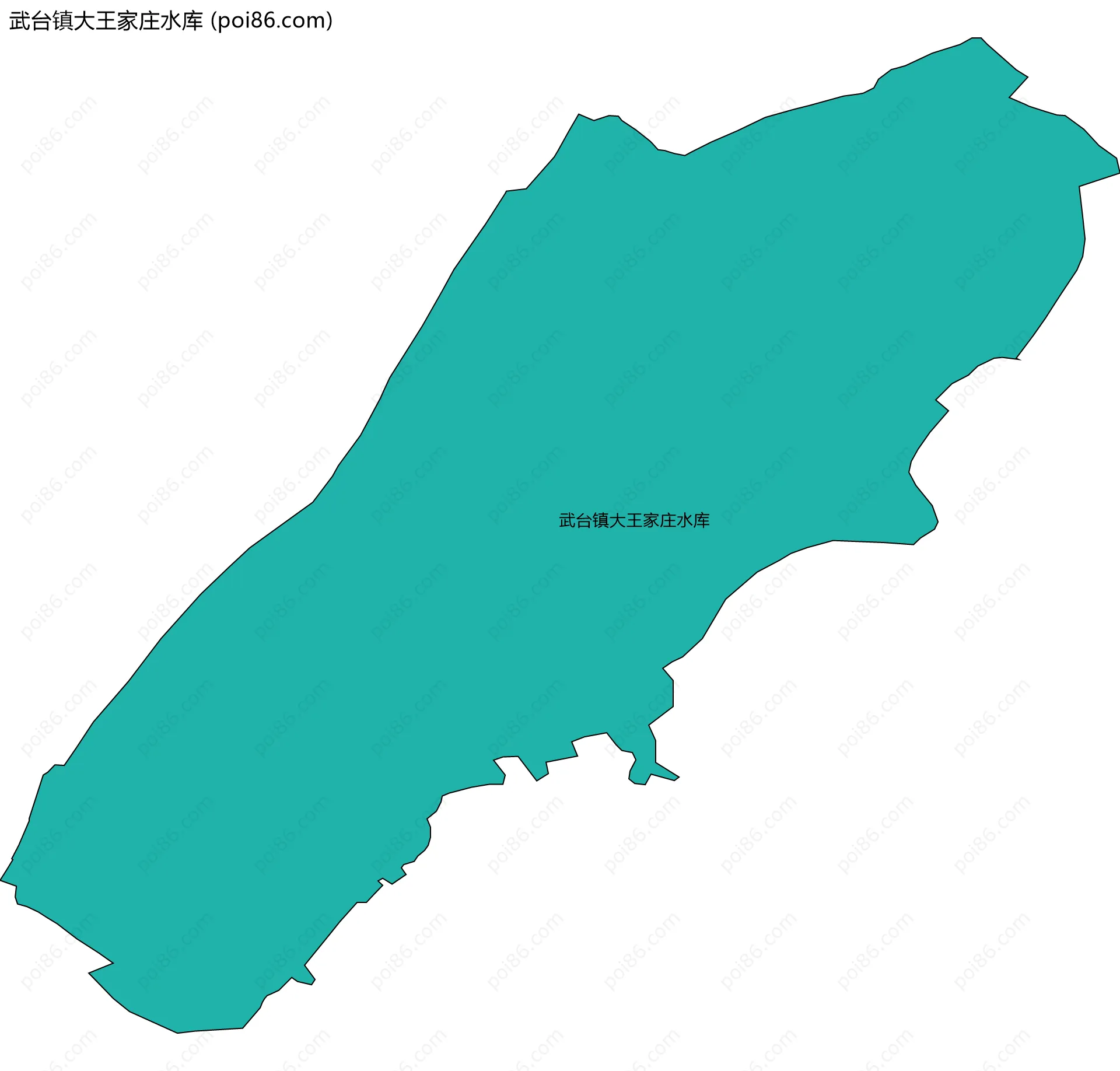 武台镇大王家庄水库边界地图