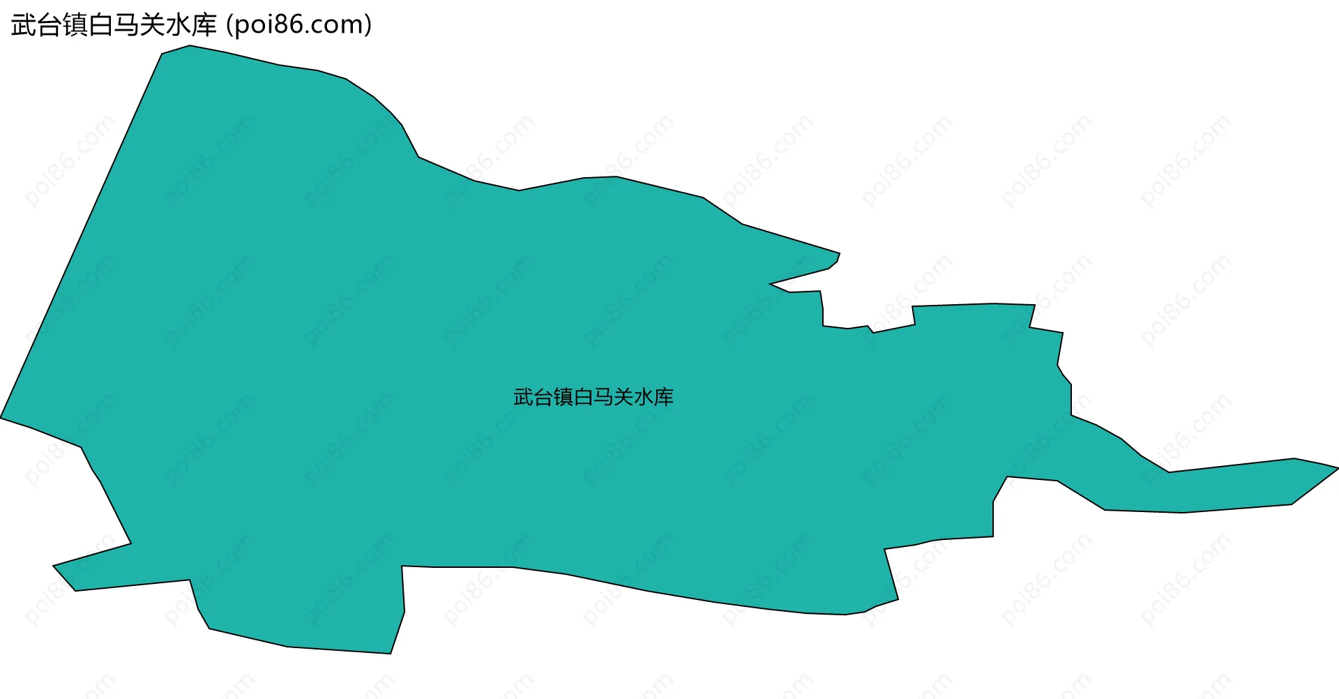 武台镇白马关水库边界地图