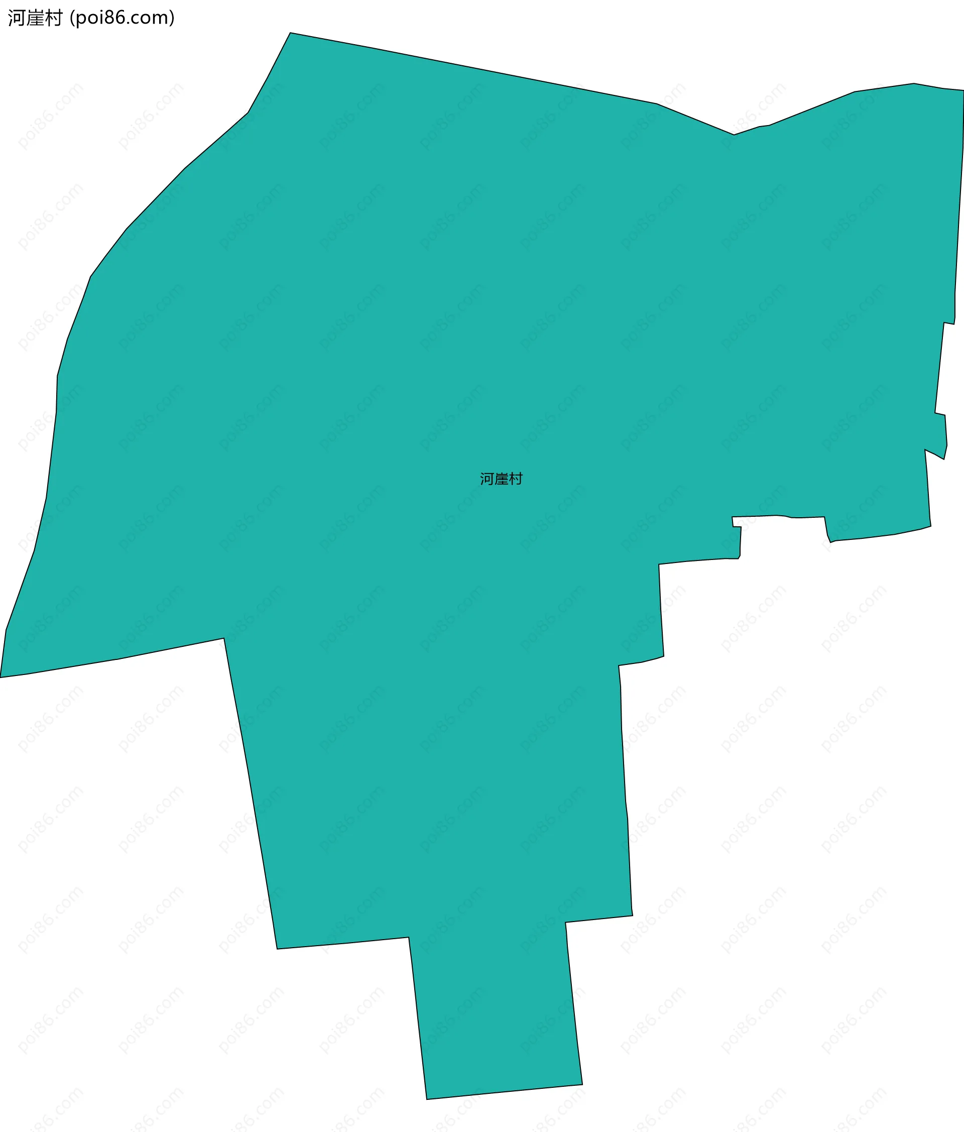 河崖村边界地图