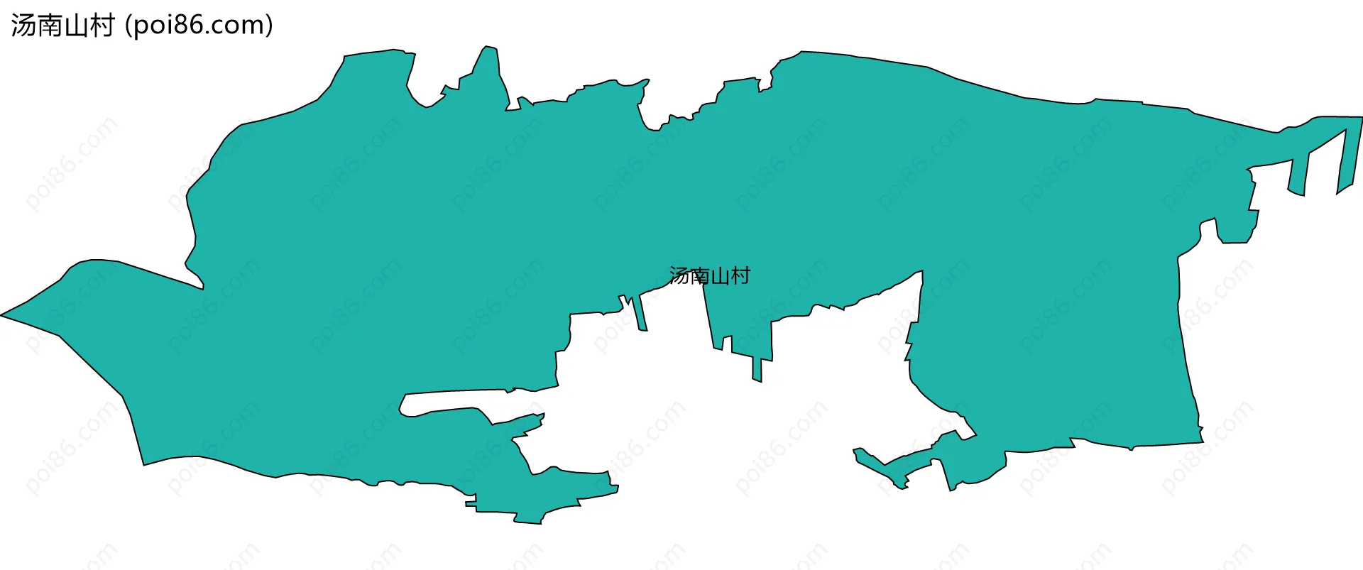 汤南山村边界地图