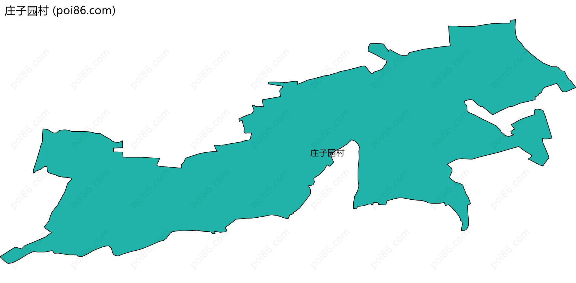 庄子园村边界地图